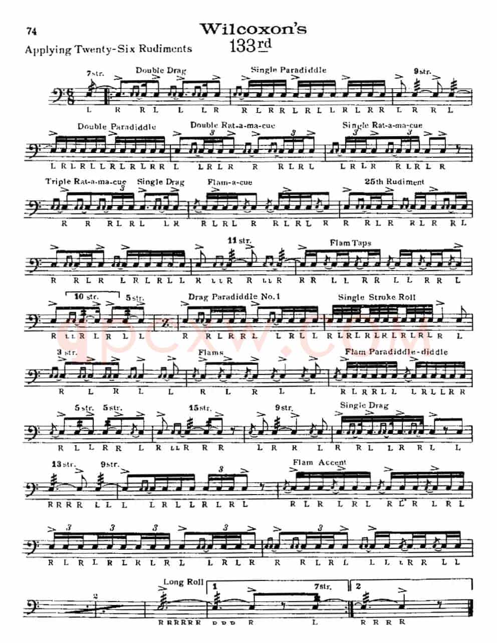 美国军鼓 SOLO No.131-135（爵士鼓谱）