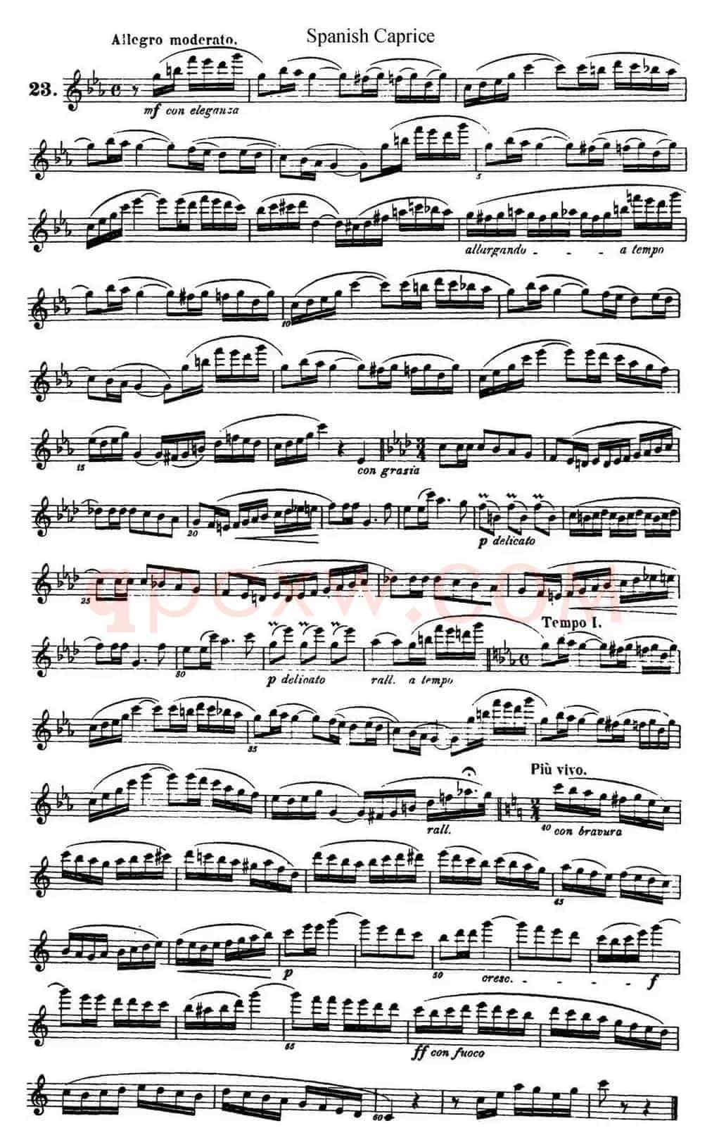 柯勒25首浪漫长笛练习曲作品66号（NO.23）