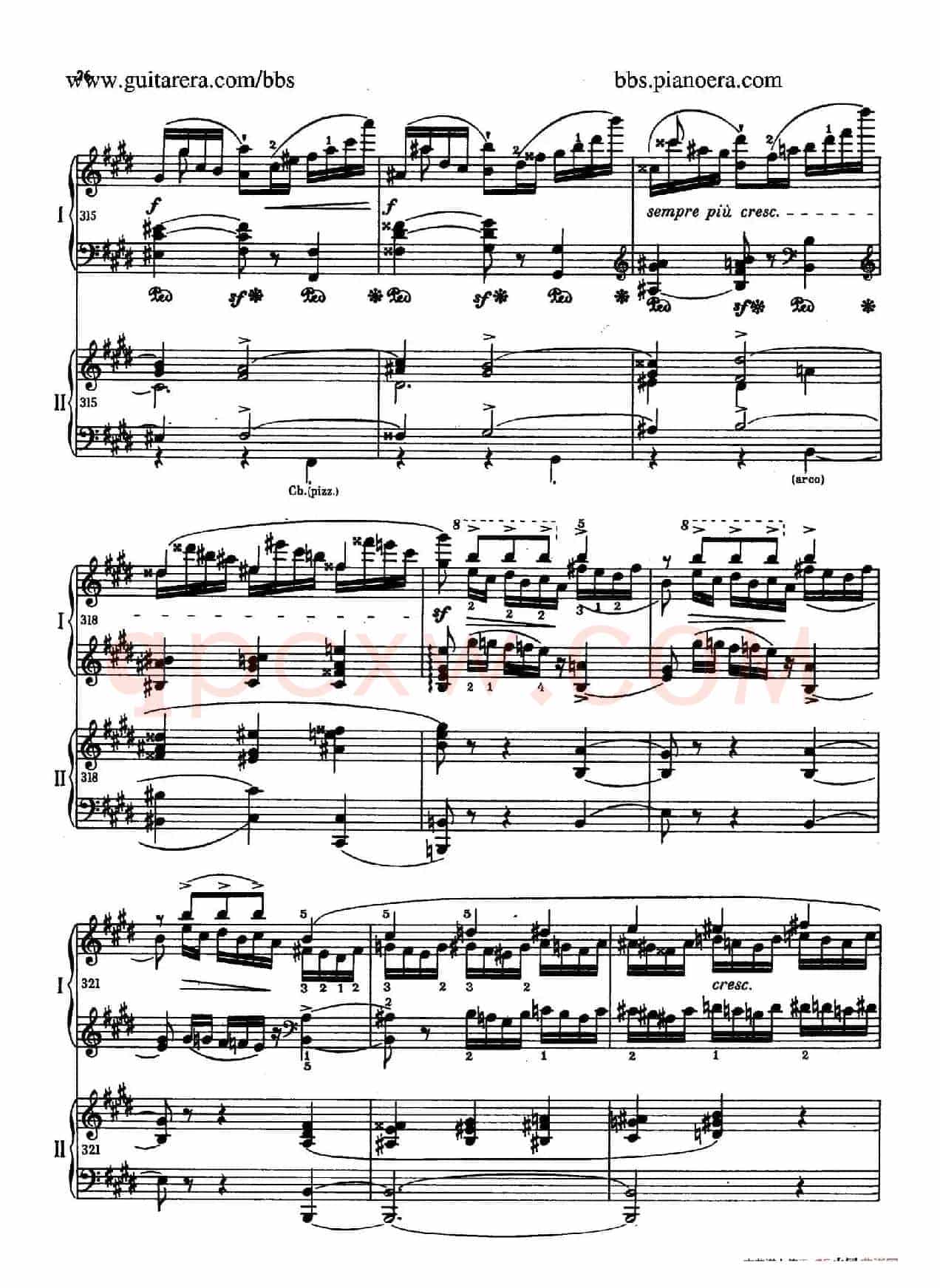 e小调第一钢琴协奏曲 Op.11(双钢琴版·第一乐章)