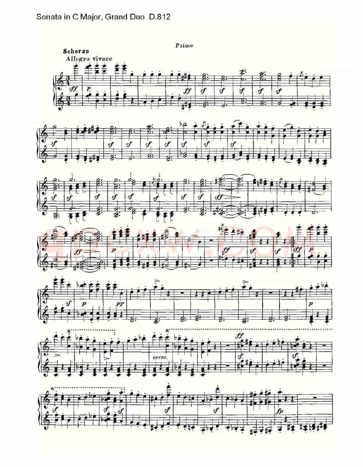Sonata in C Major, Grand Duo D.812(C大调奏鸣曲,盛大的二重奏 )
