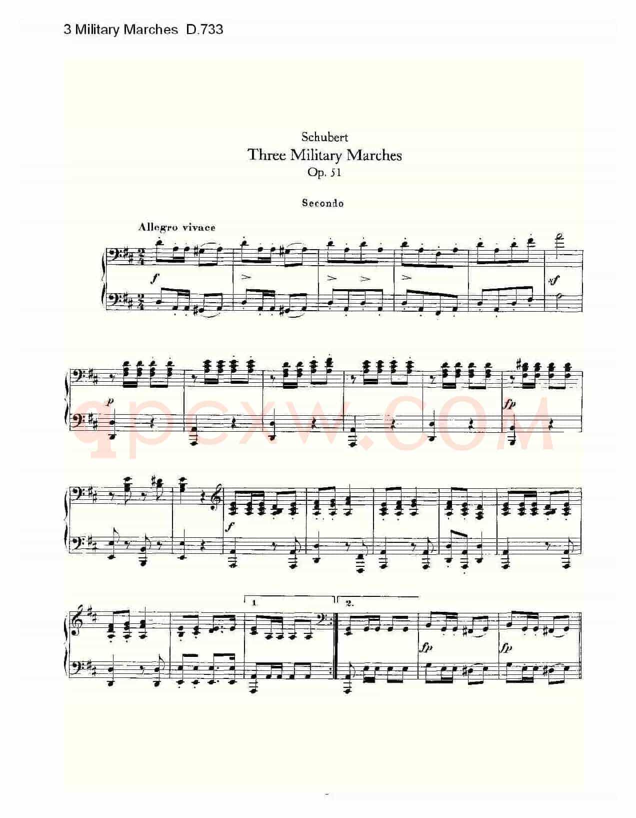 3 Military Marches D.733(3 士兵进行曲 D.733)