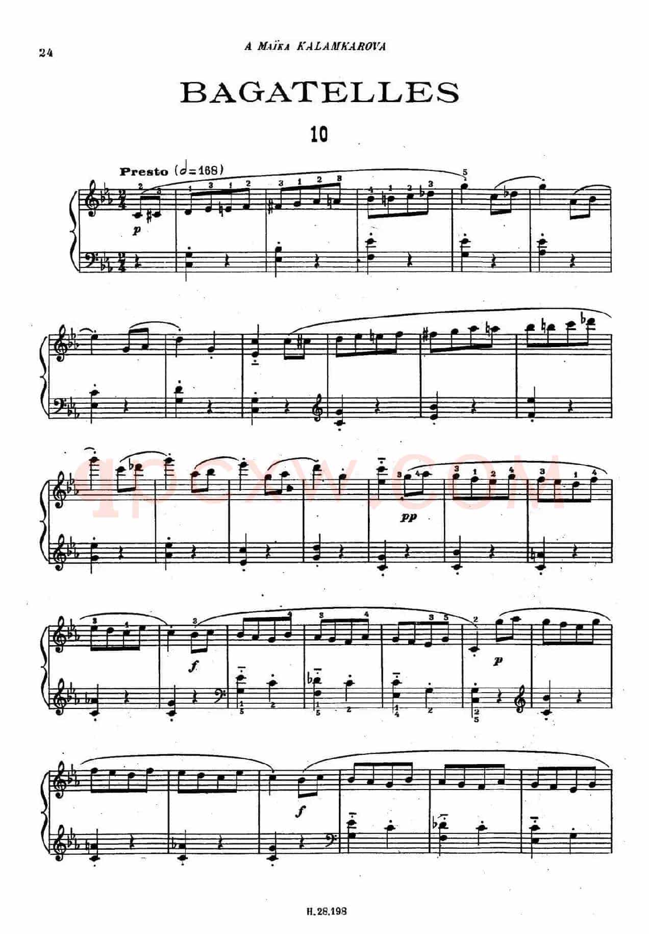 Tcherepnin - 10 Bagatelles Op.5(齐尔品-10首小品·10)
