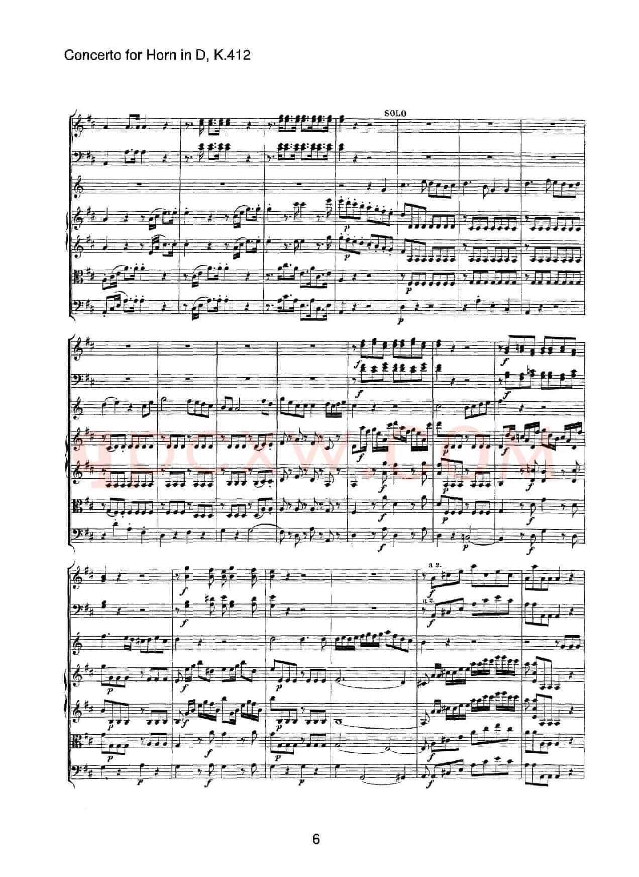 Concerto for Horn in D,K.412(D大调第一圆号协奏曲K412号作品)