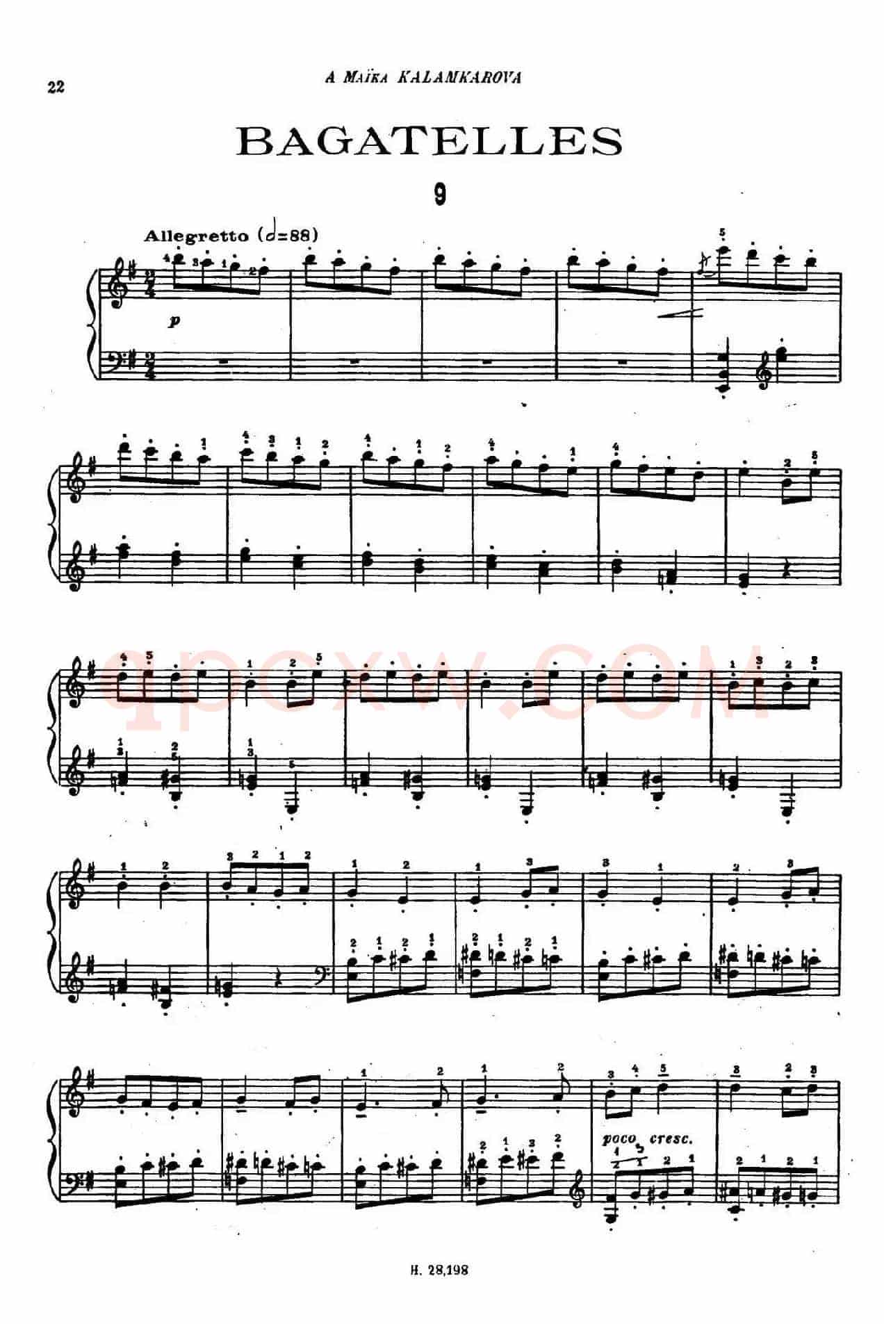 Tcherepnin - 10 Bagatelles Op.5(齐尔品-10首小品·9)