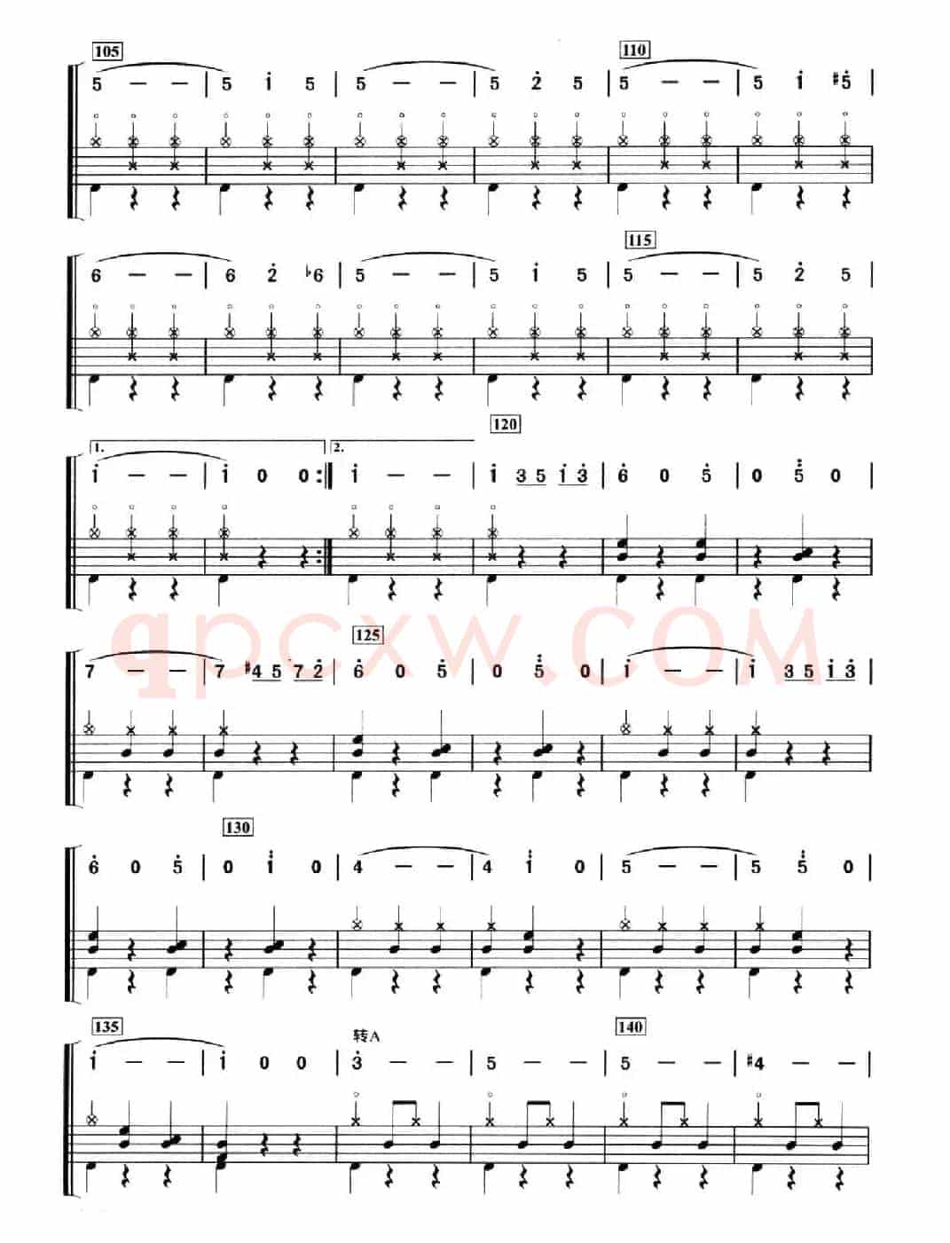 [法]溜冰圆舞曲（架子鼓、简谱+鼓谱）