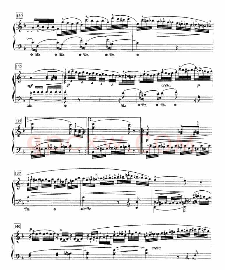 钢琴教程第七级 大型乐曲（f小调变奏曲 Op.83）