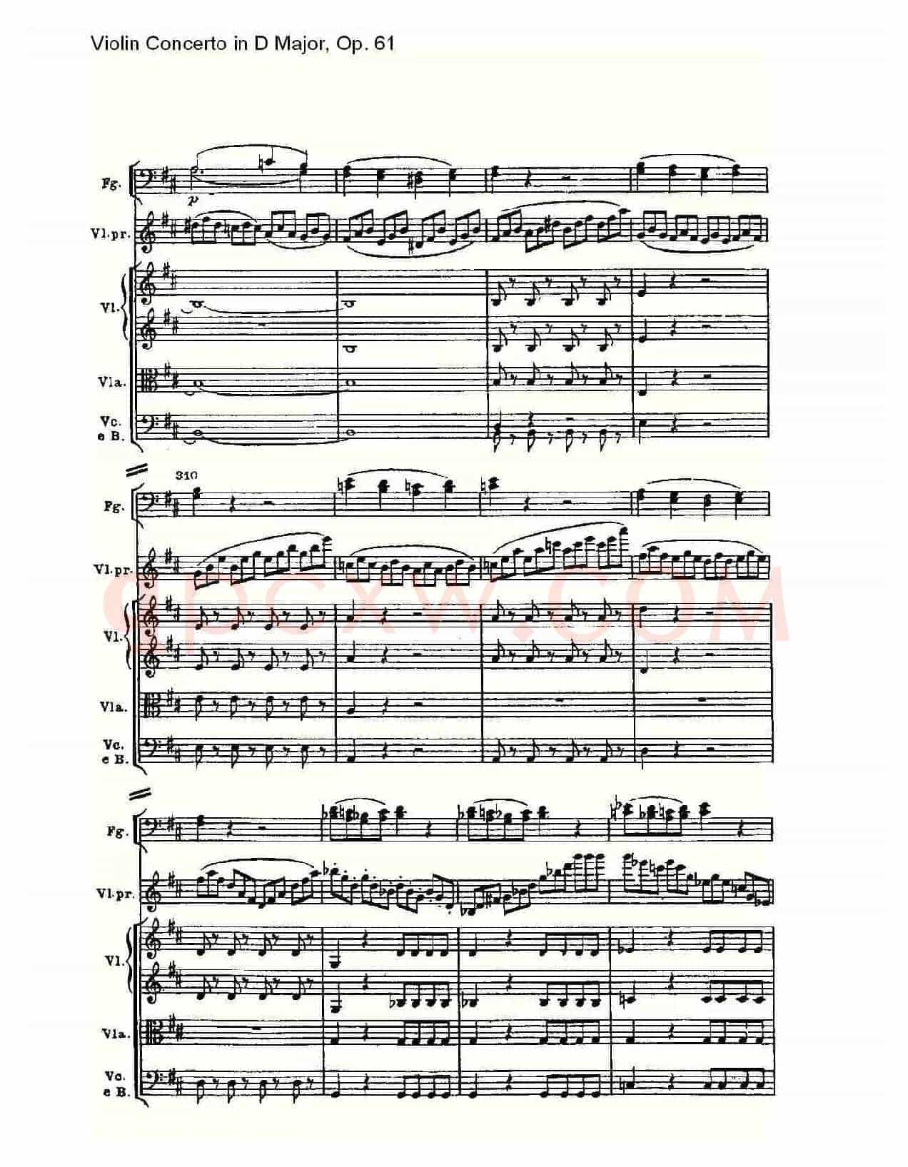 D大调小提琴协奏曲 Op.61第一乐章（一）
