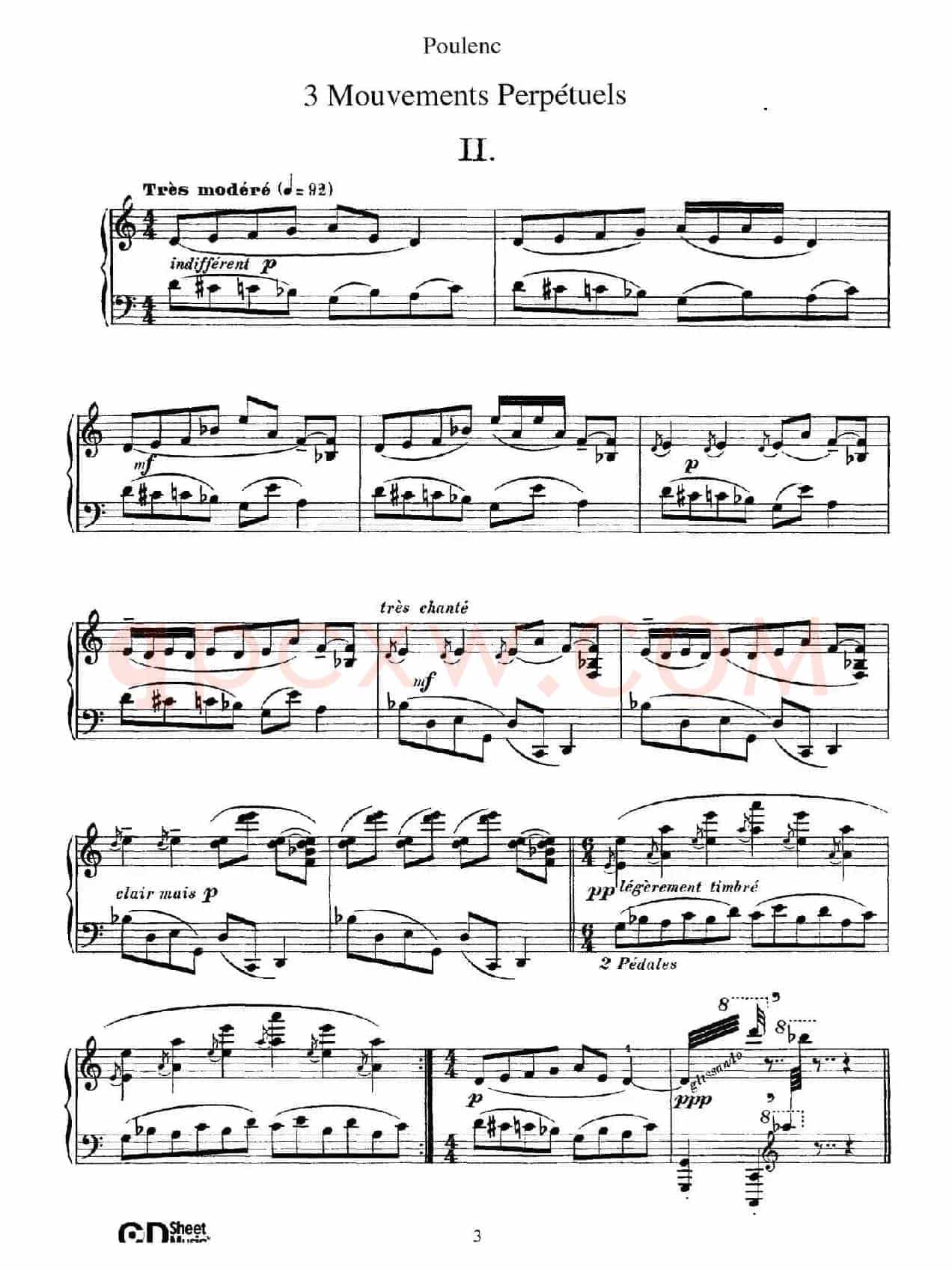 Trois Mouvements Perpetuel(3首无穷动·2)