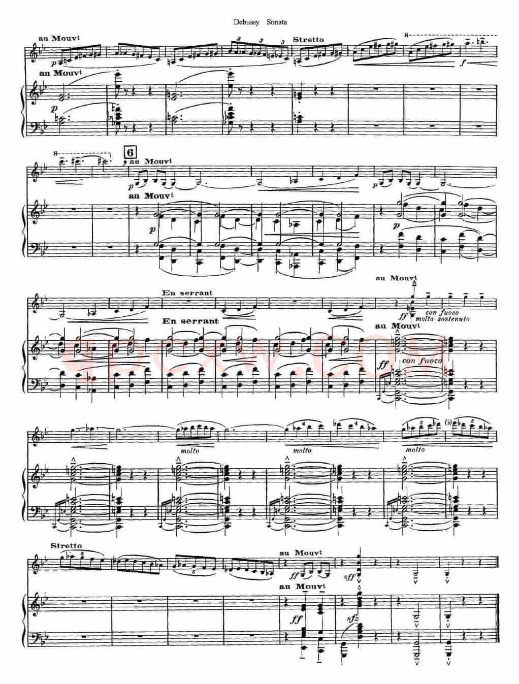 Debussy Sonata（小提琴+钢琴伴奏）