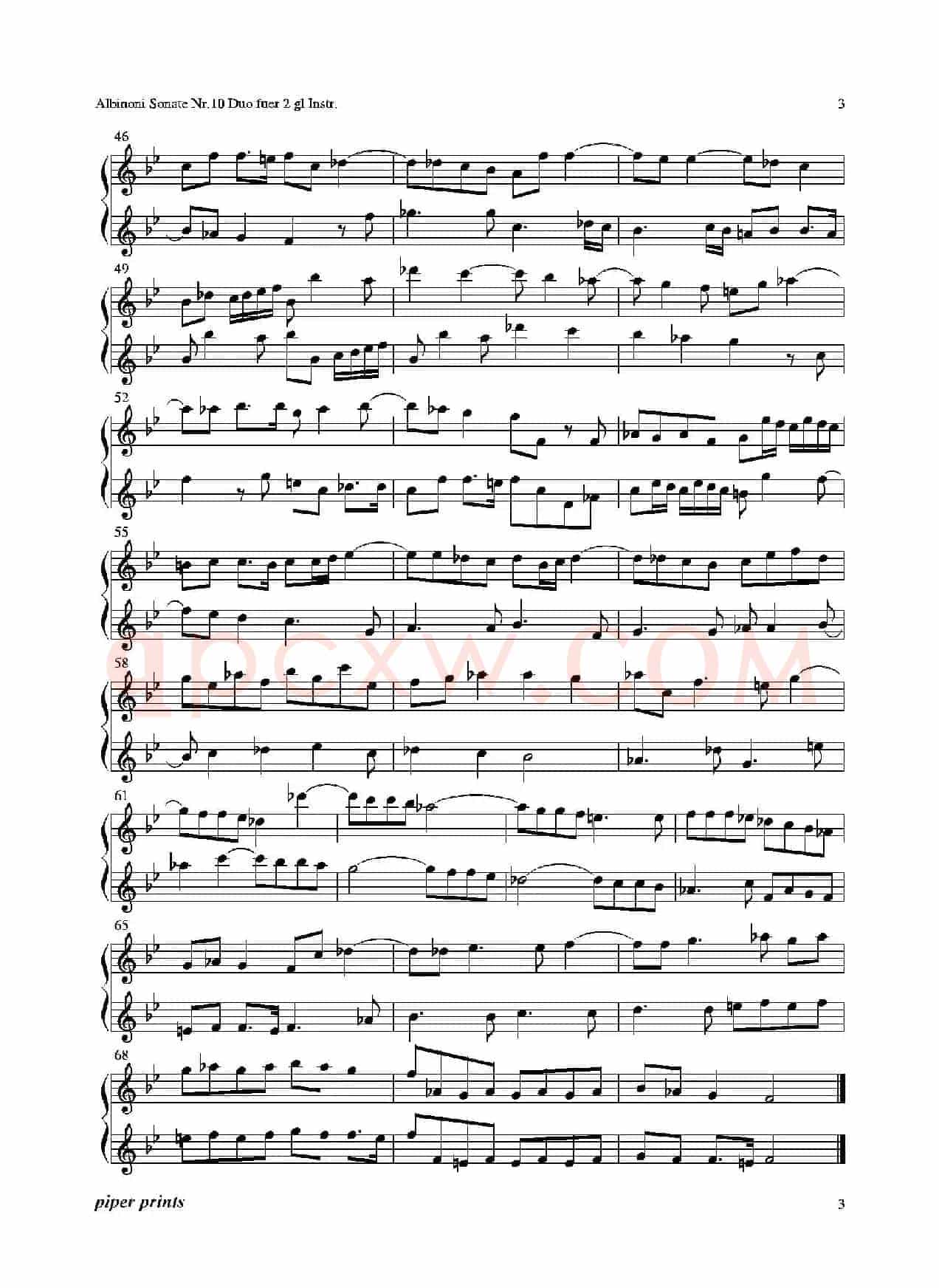 Sonate Nr.10（二重奏）