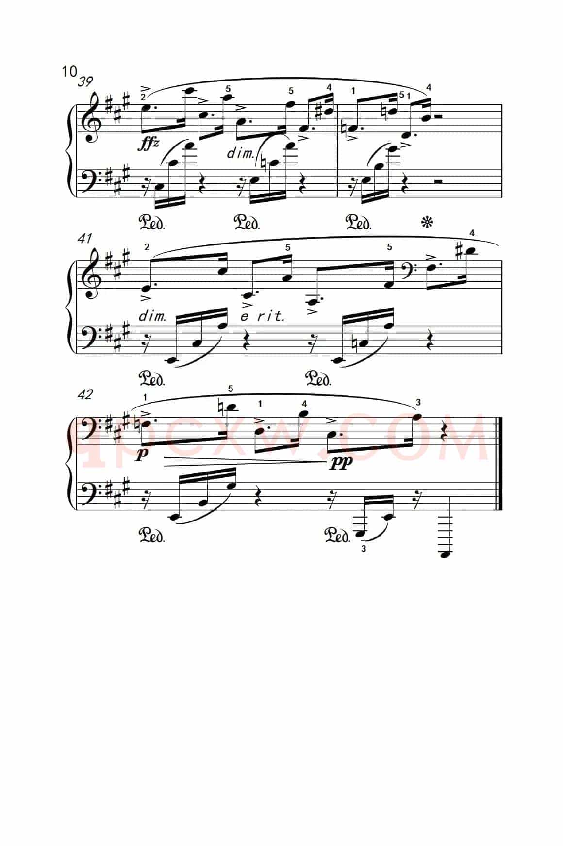 第六级 2.蝴蝶（中央音乐学院 钢琴（业余）考级教程 4-6级）