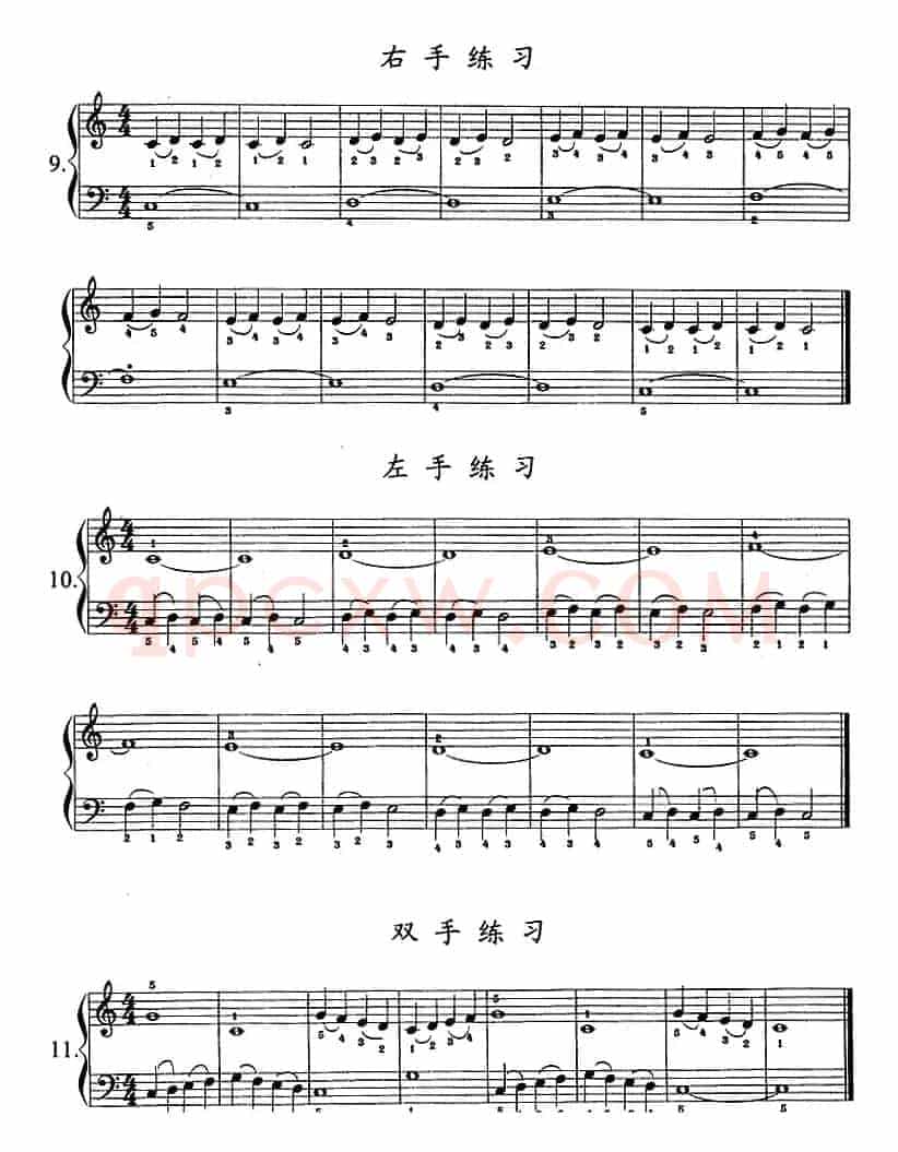 钢琴综合教程：第二课 两个音连奏