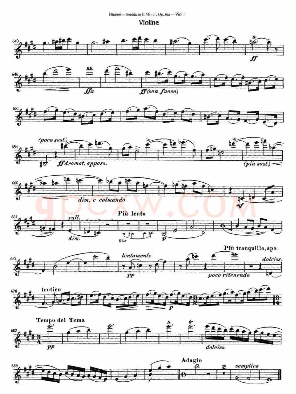 Violin Sonata No.2 in E Minor Op.36
