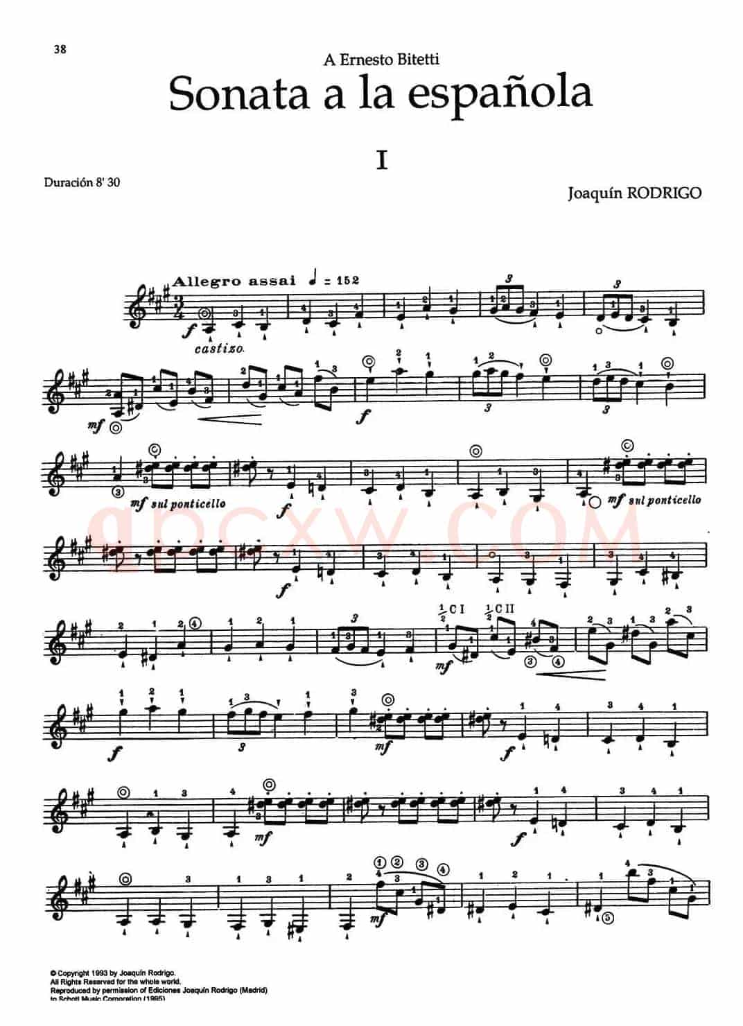 Joaquin Rodrigo Music for Guitar（罗德里戈吉他音乐P38-46）（古典吉他）