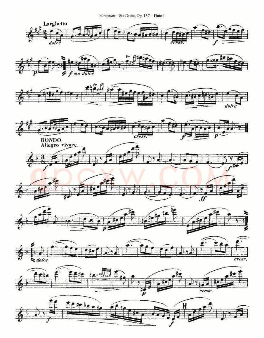 Six Duets, Op.137 之四（二重奏 六首作品 137号）