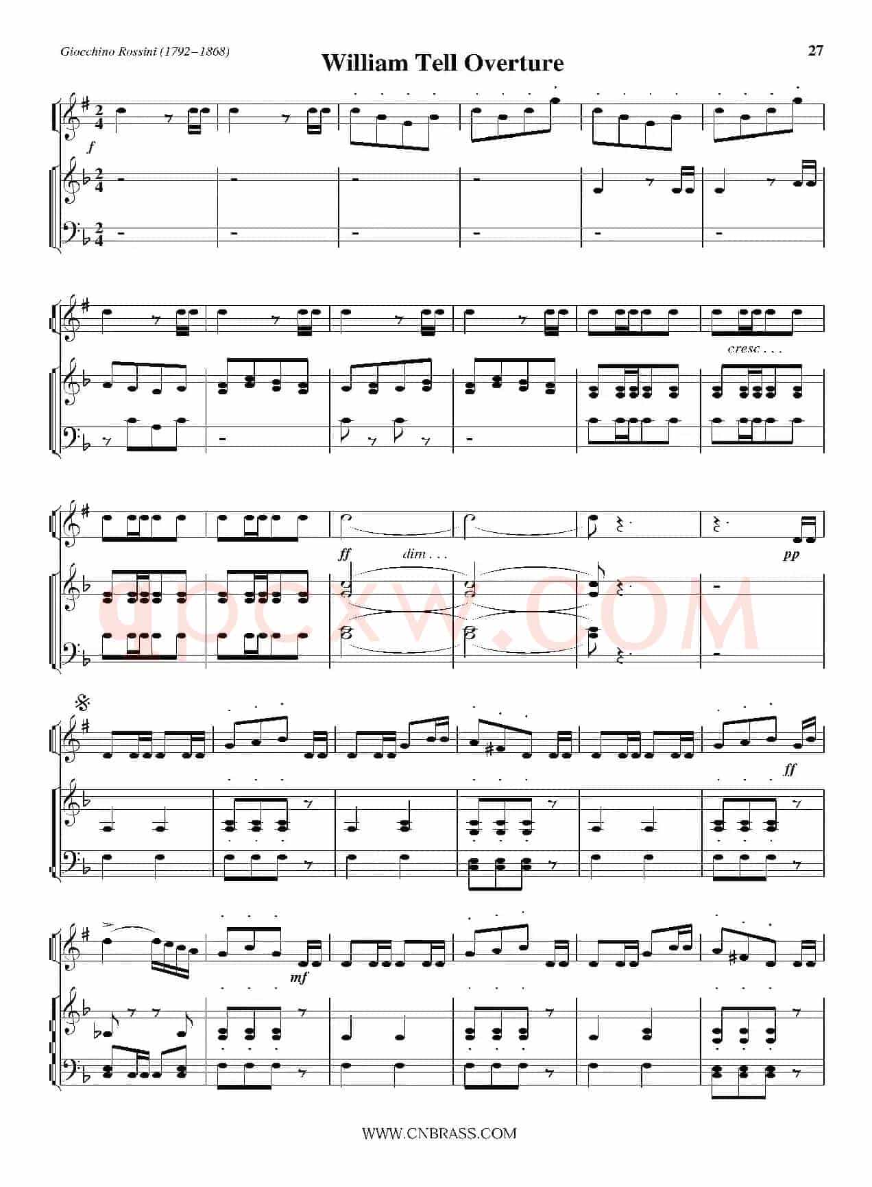 William Tell Overture（小号+钢琴伴奏）