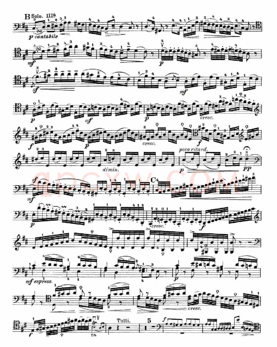 J. Haydn Concerto in D Major（海顿D大调大提琴协奏曲 [大提琴谱]）