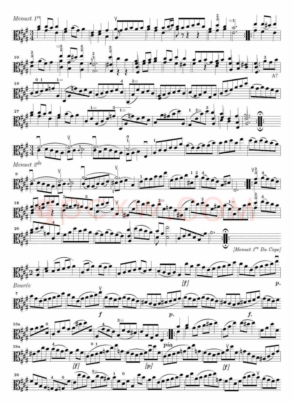 Bach Sonata BWV1006（无伴奏小提琴组曲）