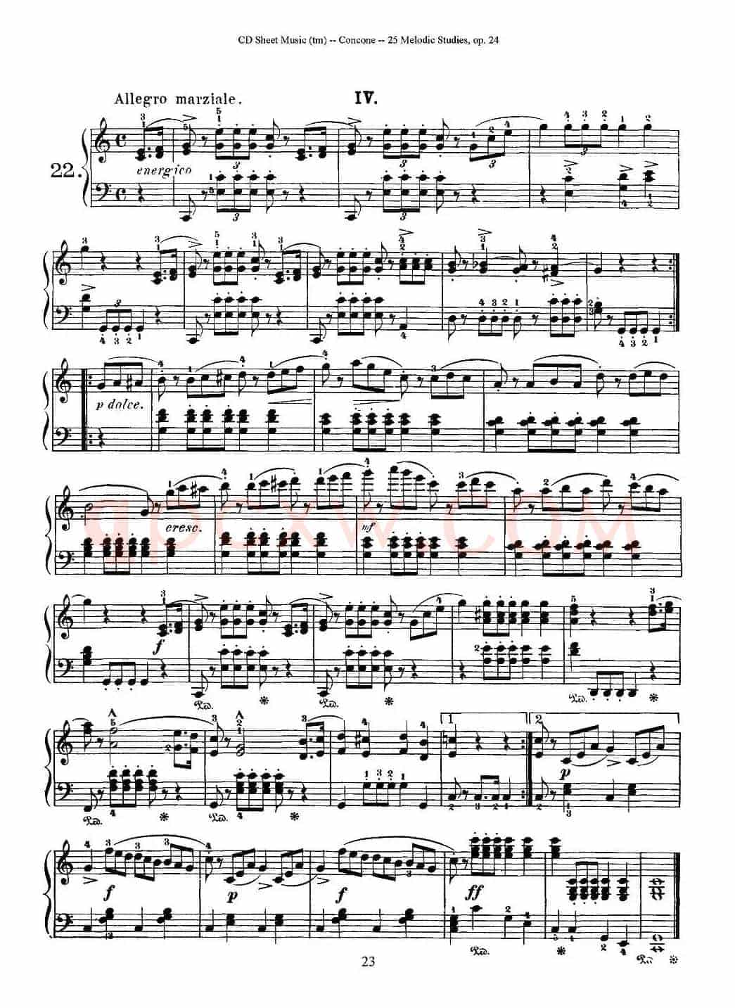 Concone - 25 Melodic Studies easy and progressive（21—25）