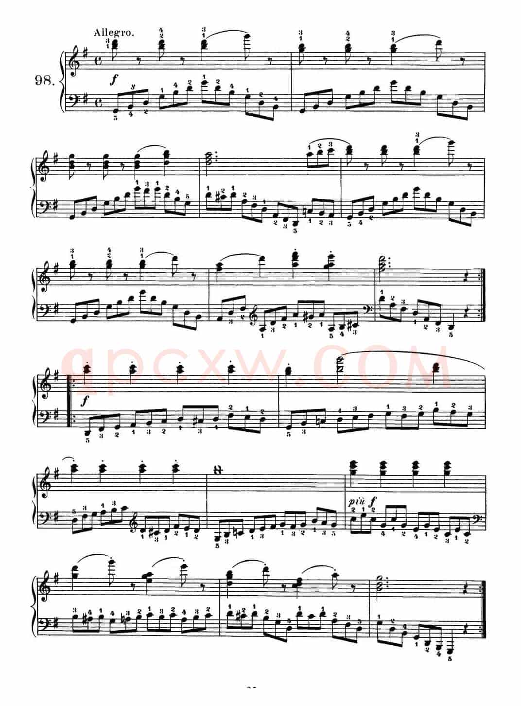 One Hundred and Ten Easy and Progressive Exercises Op.453(车尔尼110首简易练习曲 90——100)
