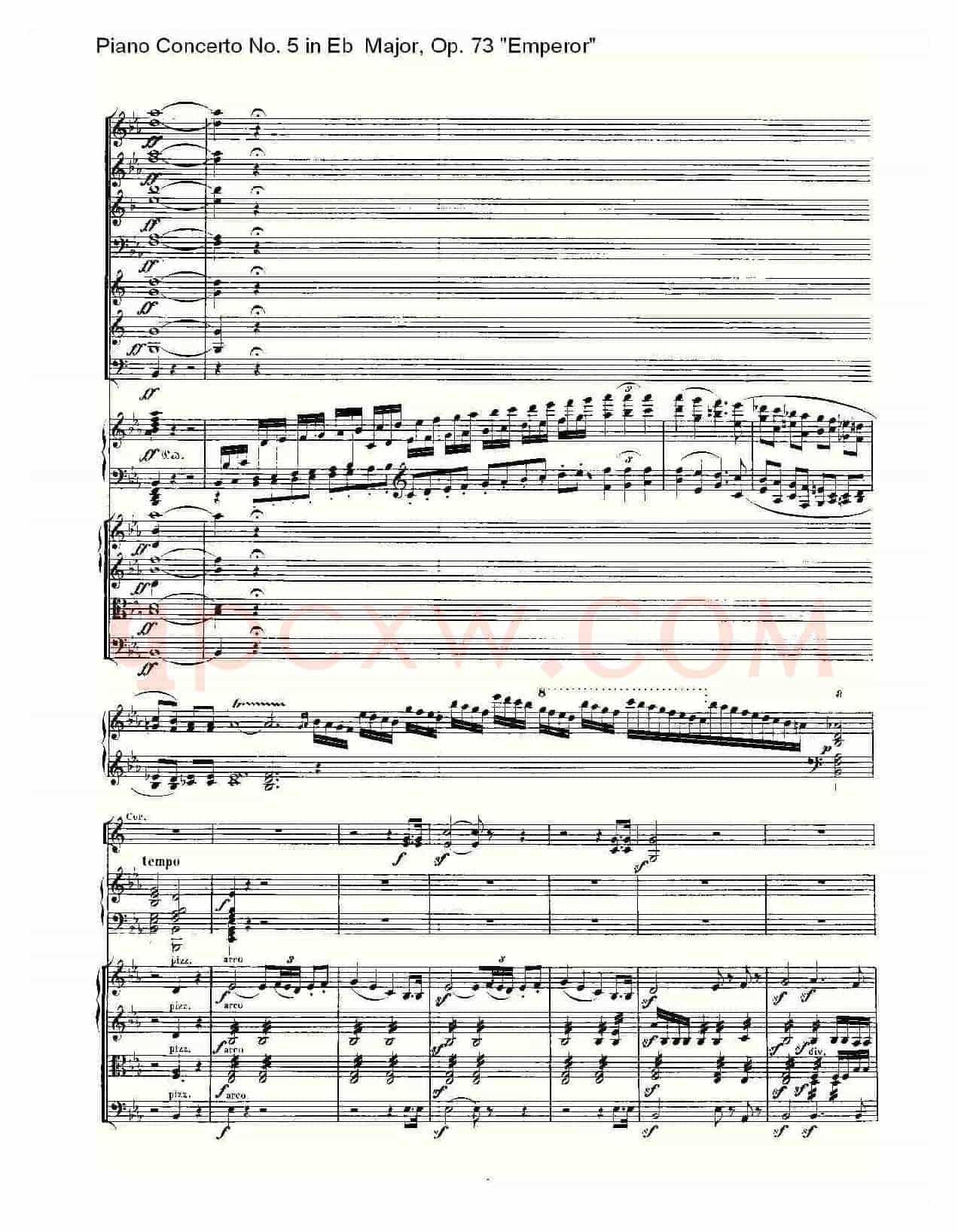 Eb大调钢琴第五协奏曲 Op.73“皇帝” 第一乐章（一）