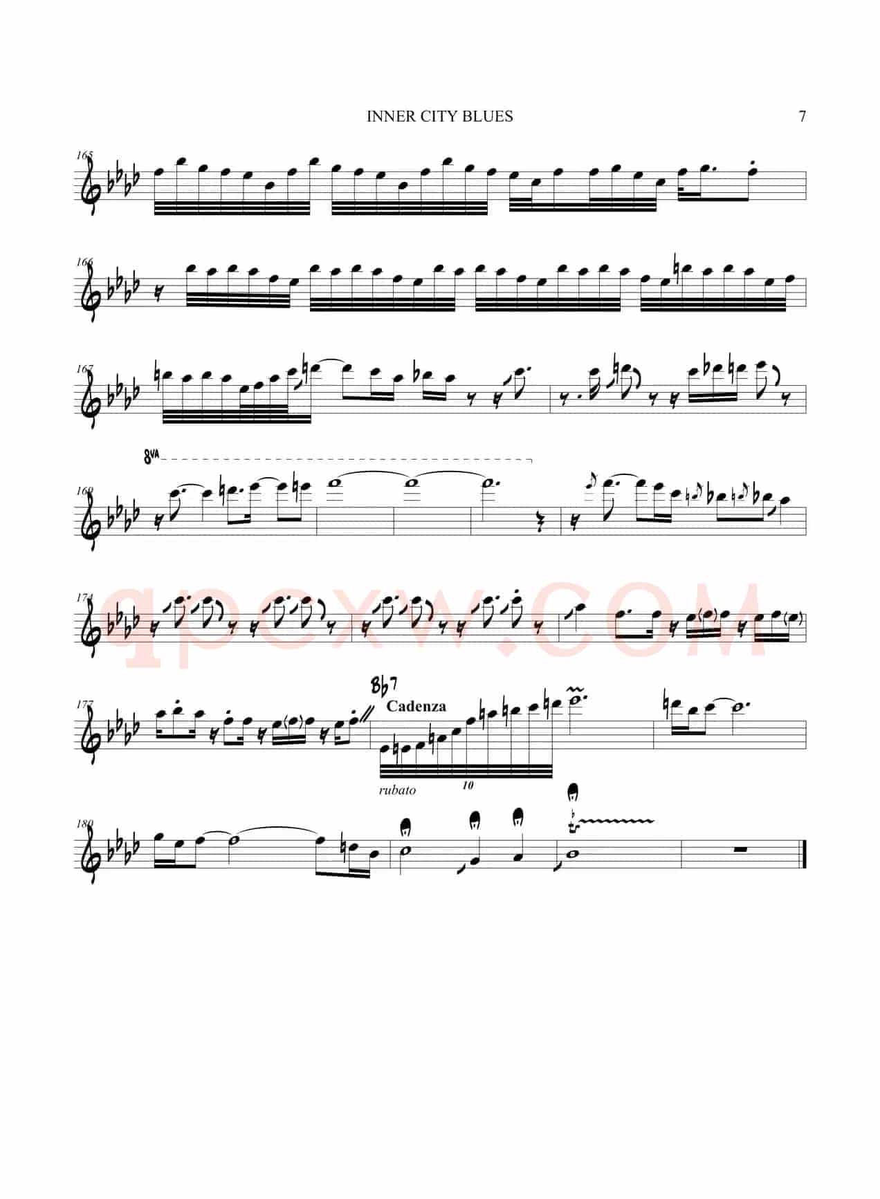 Inner City Blues（次中音萨克斯）