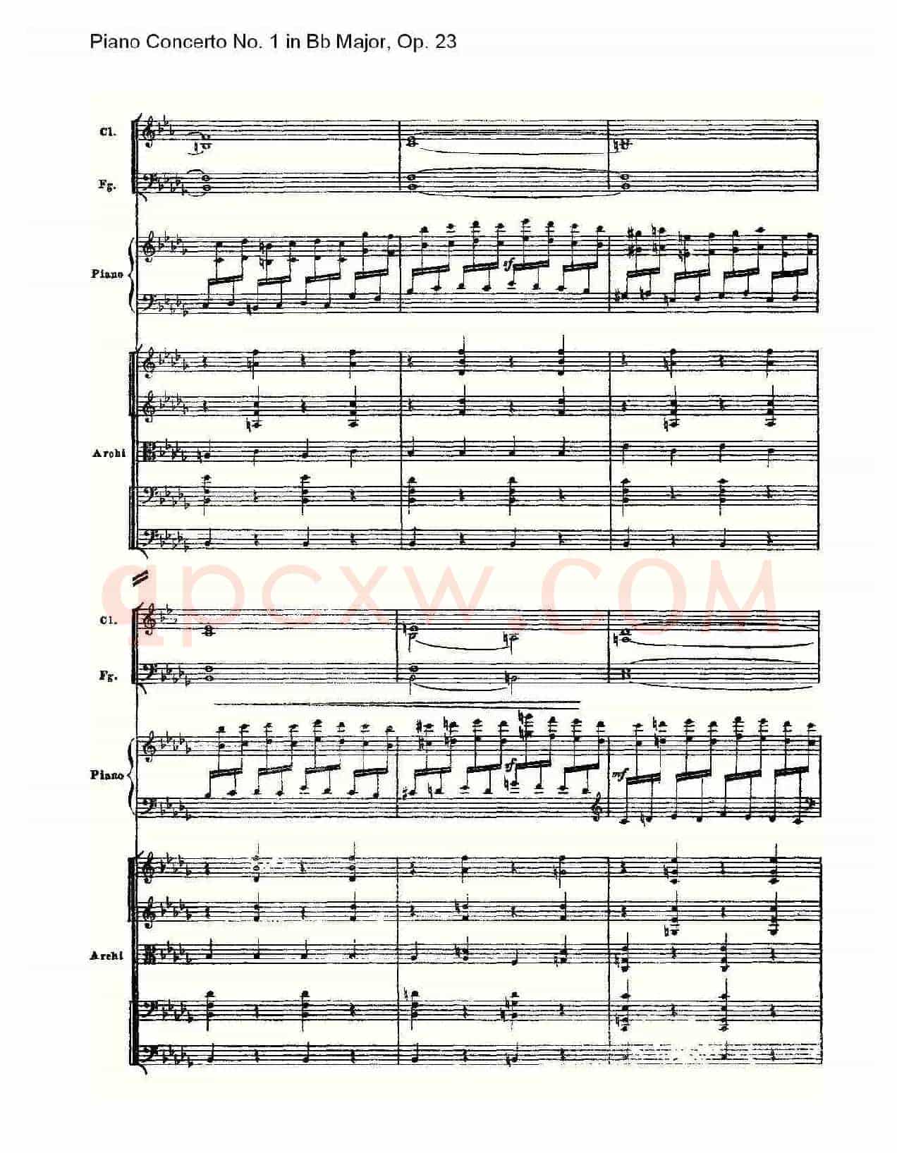 Bb大调第一钢琴协奏曲,Op.23第一乐章第二部(一)