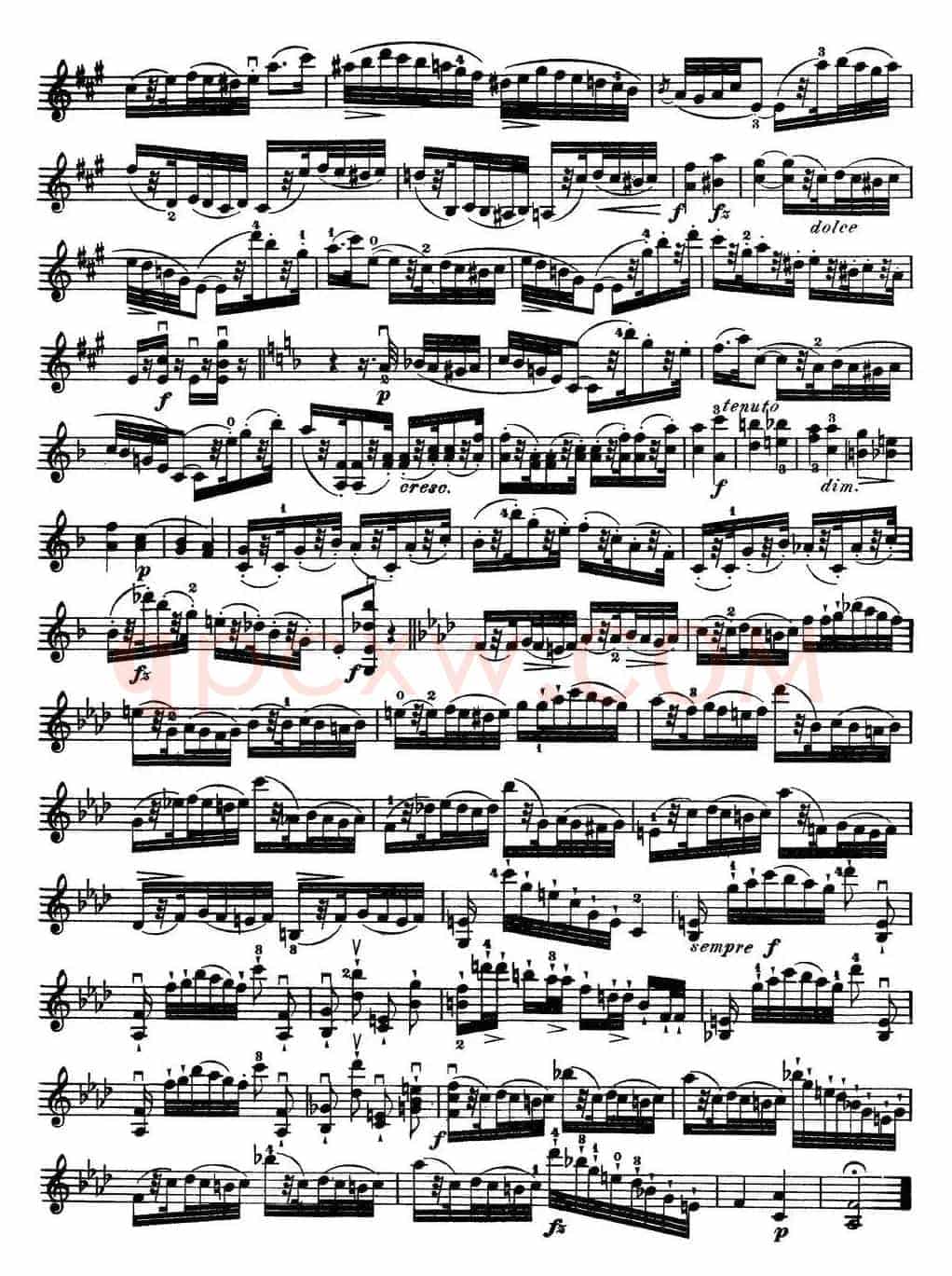 马扎斯小提琴练习曲 Op.36 第二册 华丽练习曲（56）
