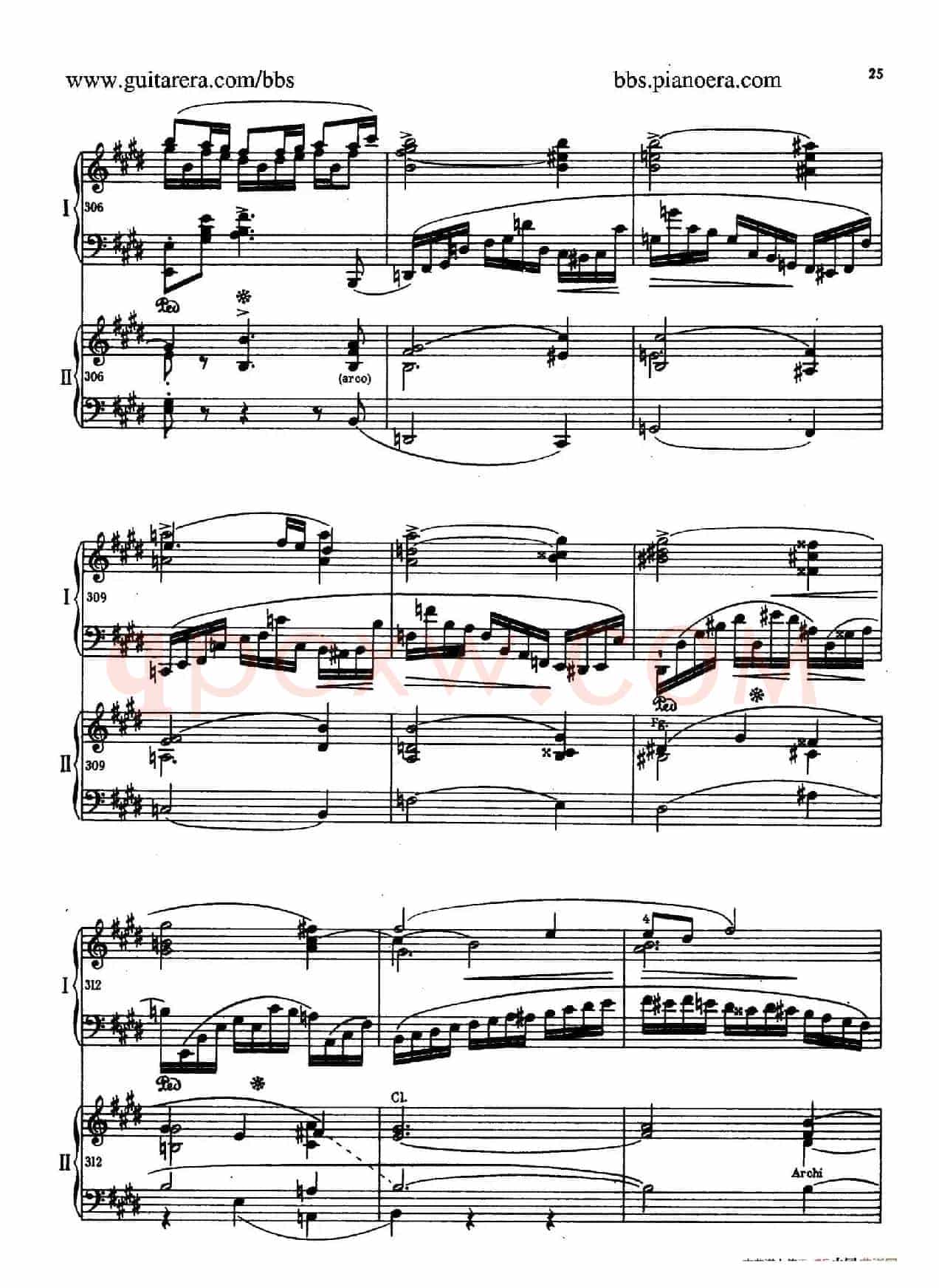e小调第一钢琴协奏曲 Op.11(双钢琴版·第一乐章)