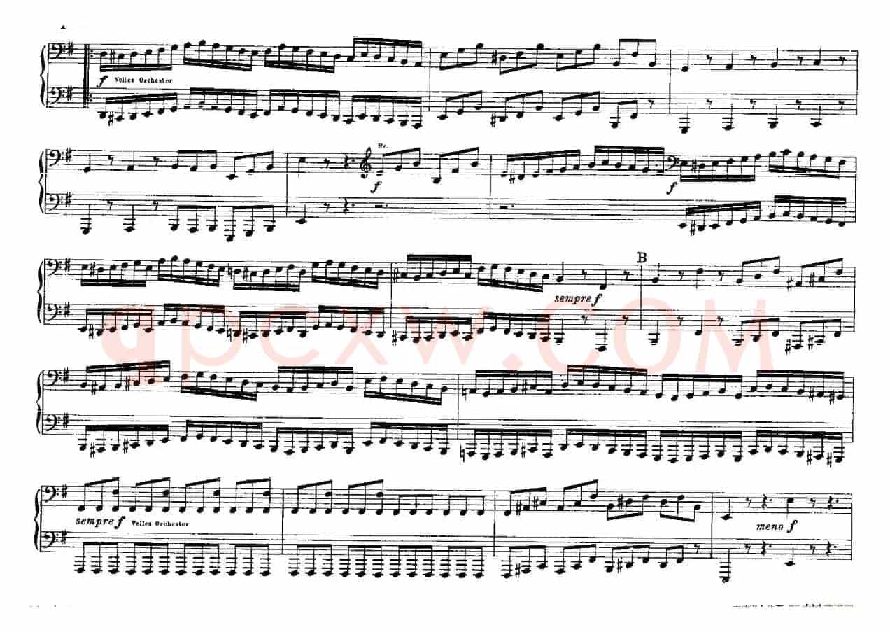 Brandenburg Concerto No.3 in G Major BWV.1048（G大调第三勃兰登堡协奏曲·四手联弹版）