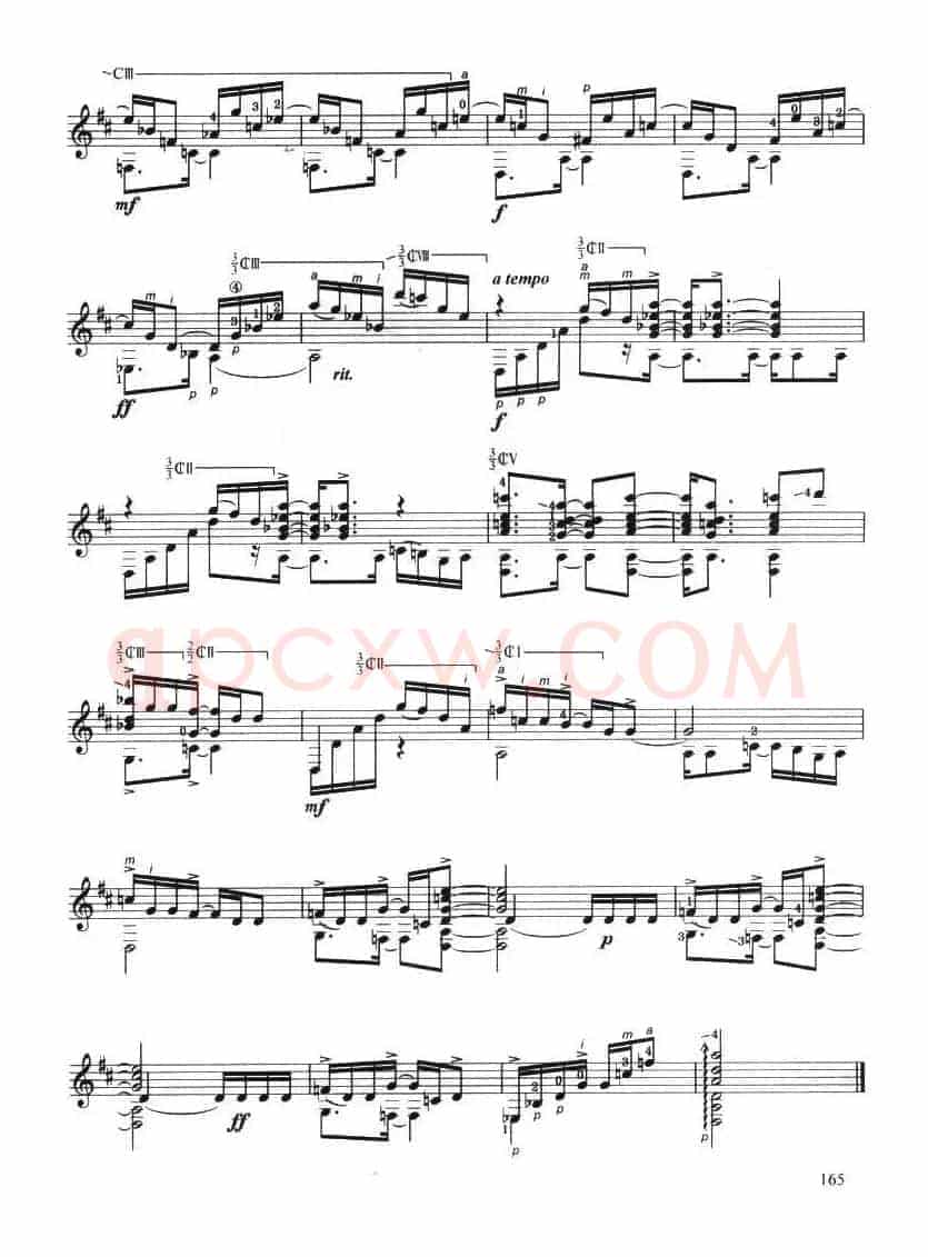 古典吉他考级八级外国乐曲C组（4、舞曲）