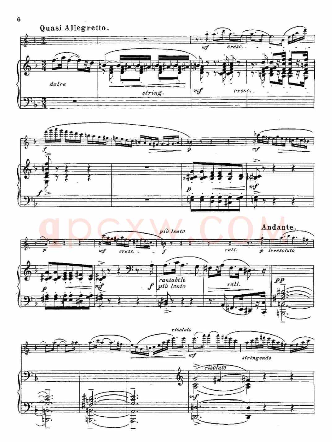 Fantaisies nationales. Suedois.（Op.59 No.4）（长笛+钢琴伴奏）