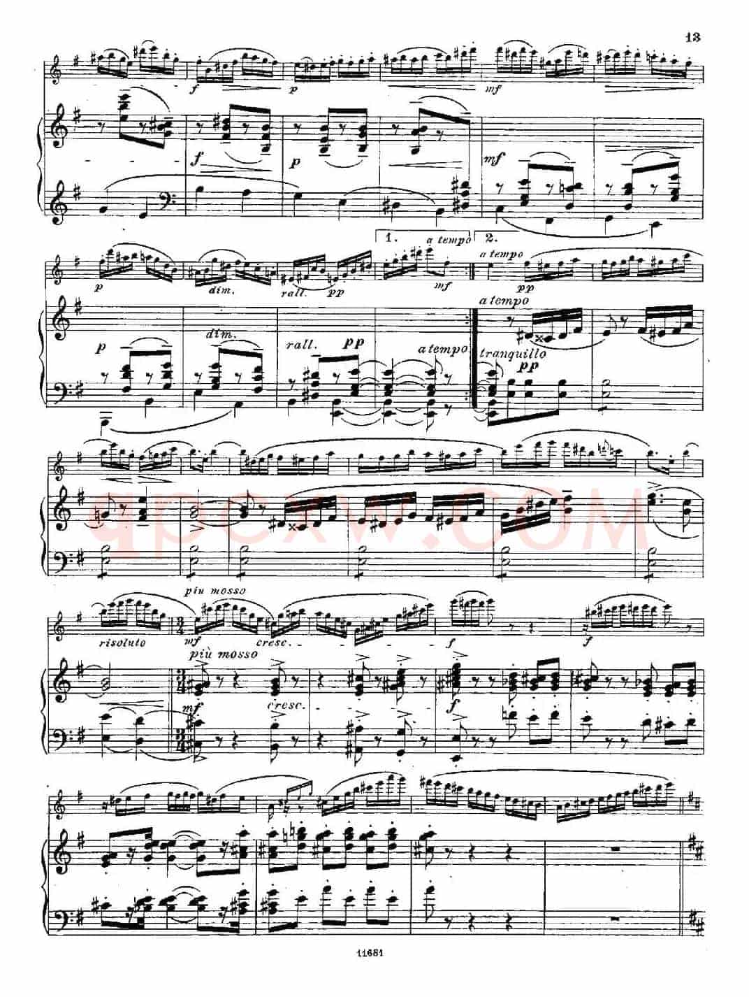 Fantaisies nationales. Suedois.（Op.59 No.4）（长笛+钢琴伴奏）