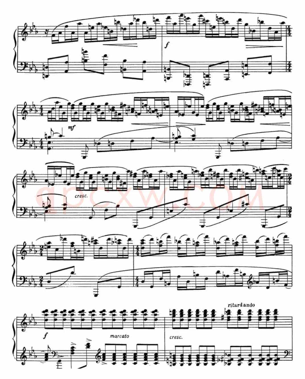 拉赫玛尼诺夫 音画练习曲9或10 Etudes tableaux Op.39 No.1