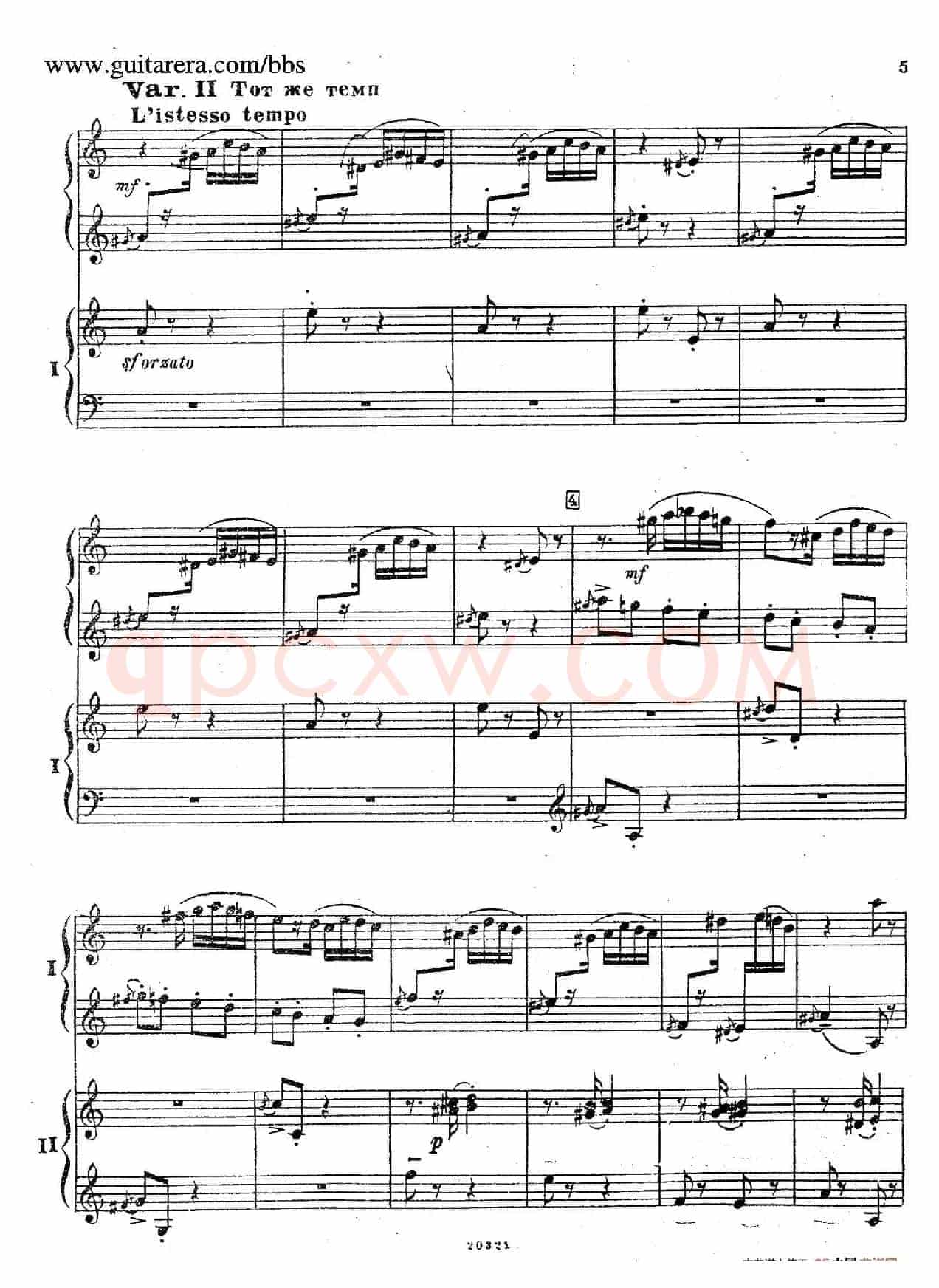 Rhapsody On A Theme Of Paganini Op.43(帕格尼尼主题狂想曲·双钢琴)(P1——20)