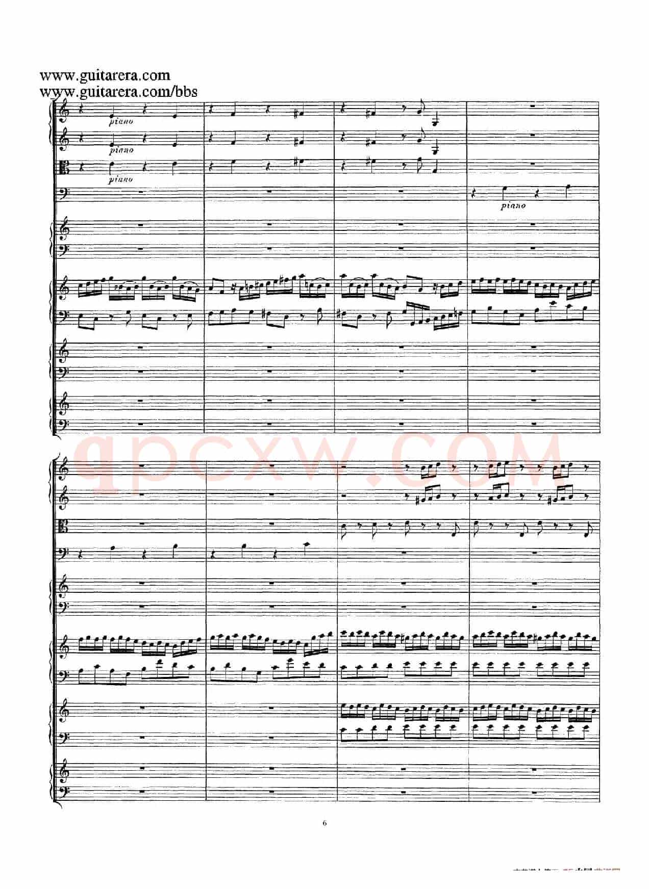 为四架古钢琴而作的a小调协奏曲 BWV 1065(总谱)