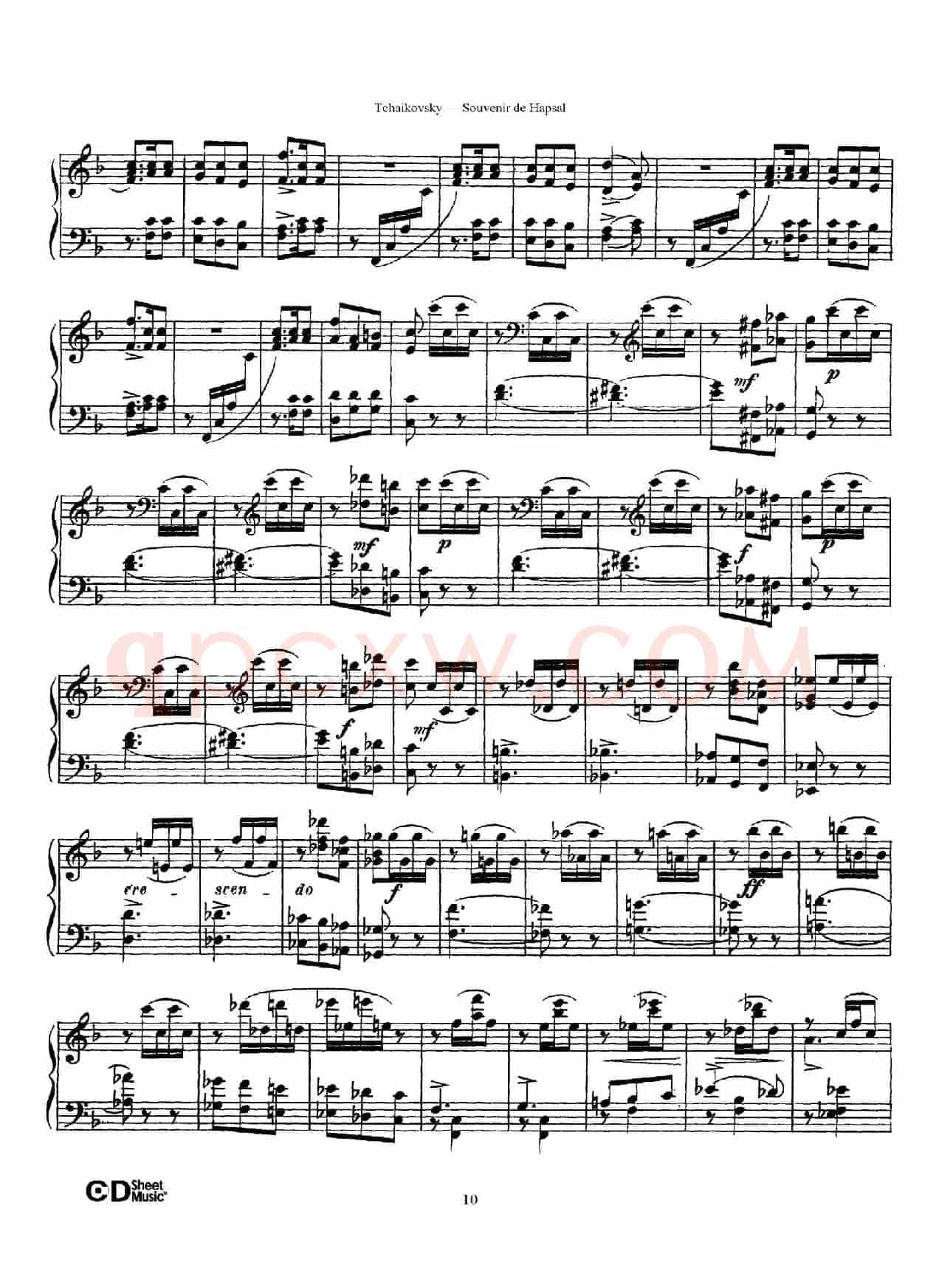 Souvenir de Hapsal Op.2(哈普萨的回忆·2)