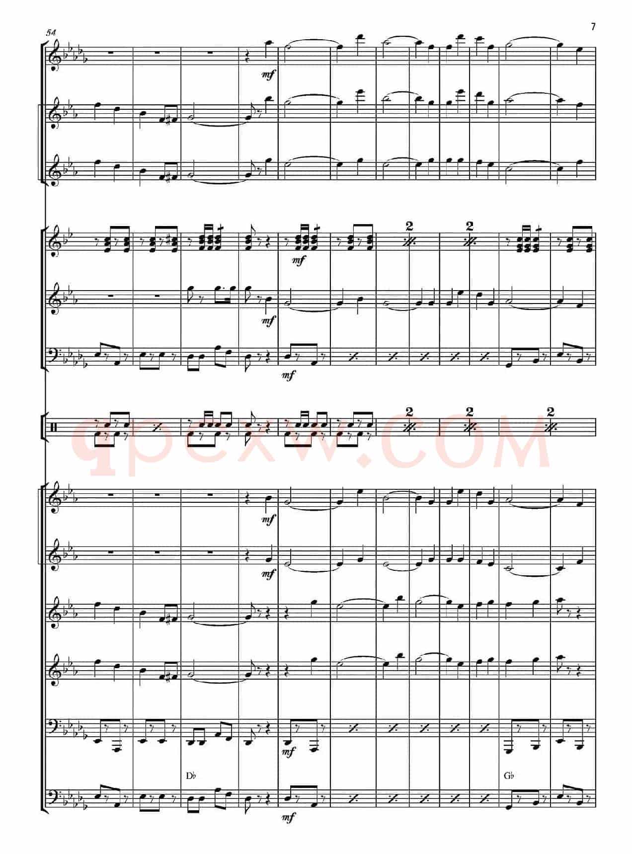 俄罗斯进行曲（marche-834）（合奏、俄罗斯原版谱）