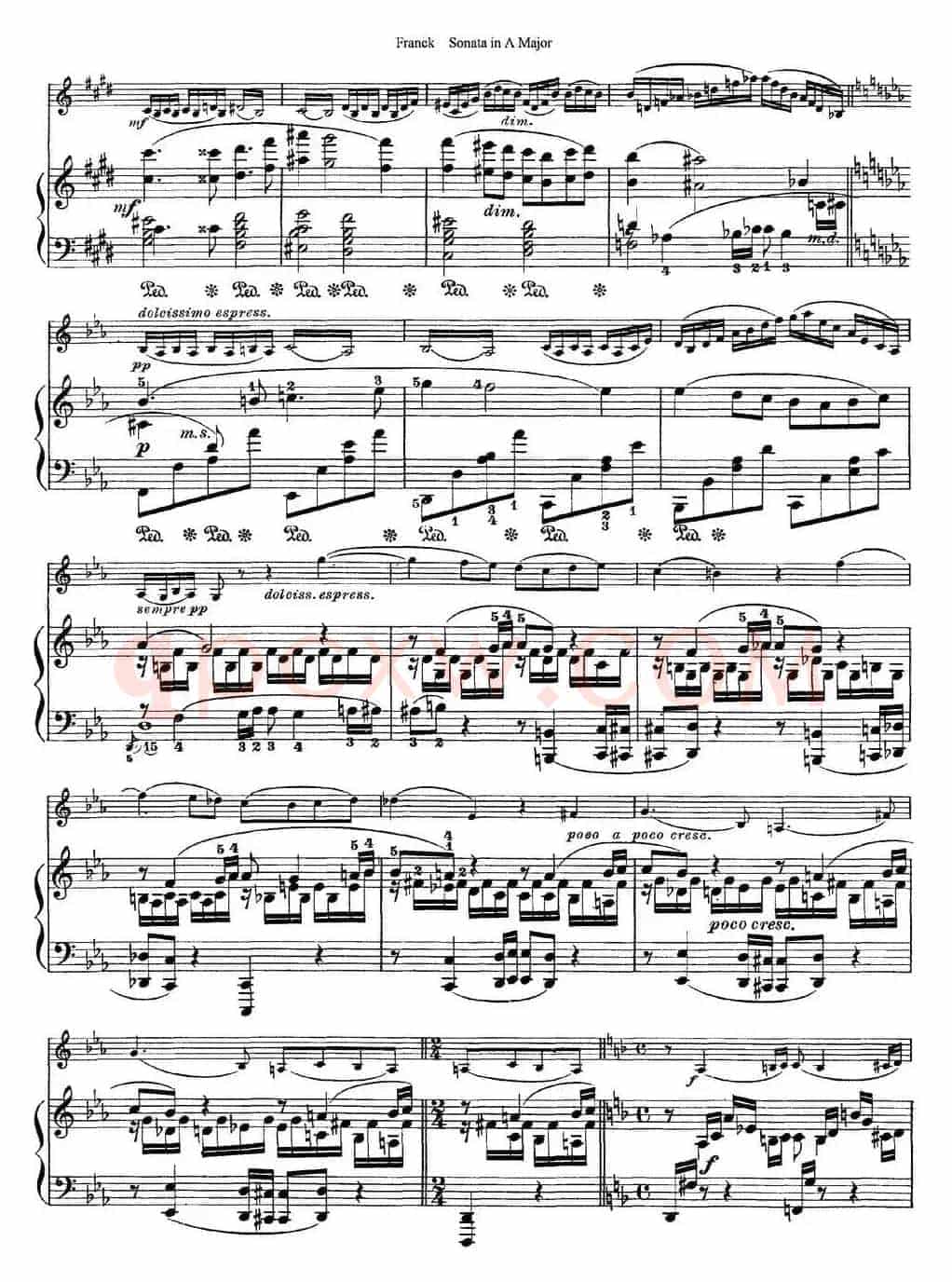 Franck Sonata in A Major（小提琴+钢琴伴奏）