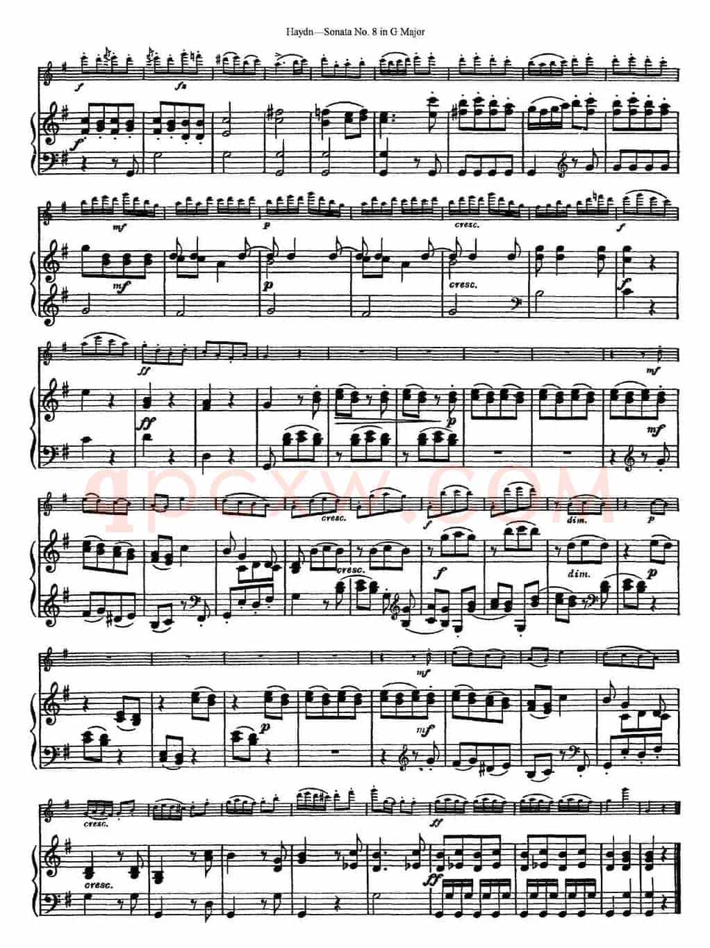 Violin Sonata No.8 in G Major（小提琴+钢琴伴奏）