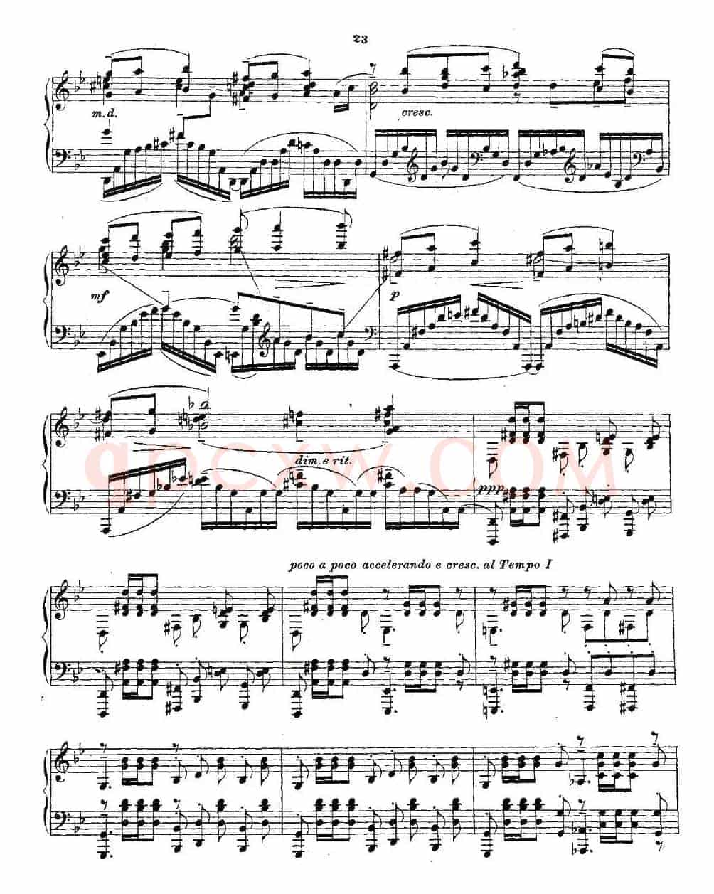 10首《前奏曲》之五（Rachmaninoff 10 Preludes, Op.23）