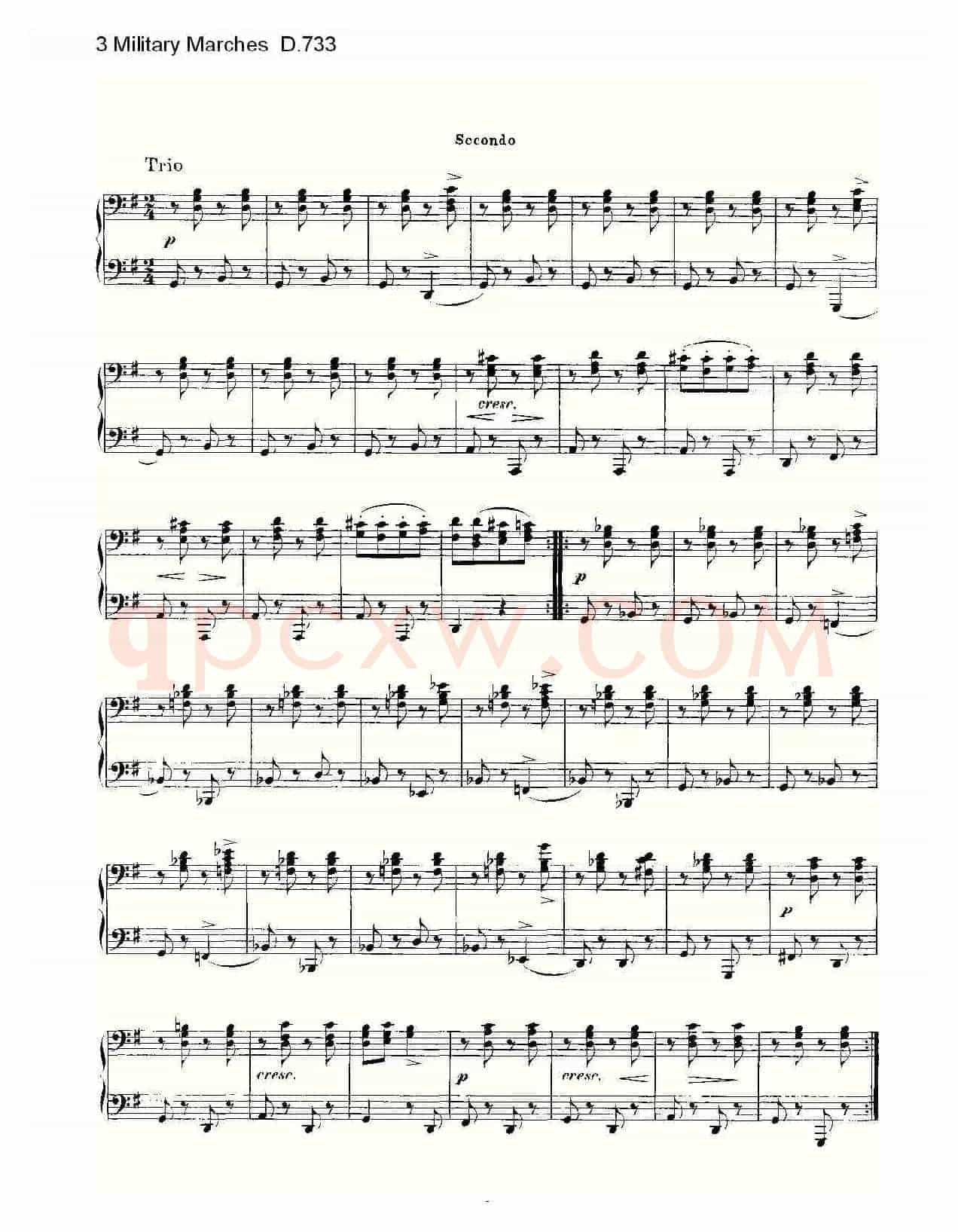 3 Military Marches D.733(3 士兵进行曲 D.733)