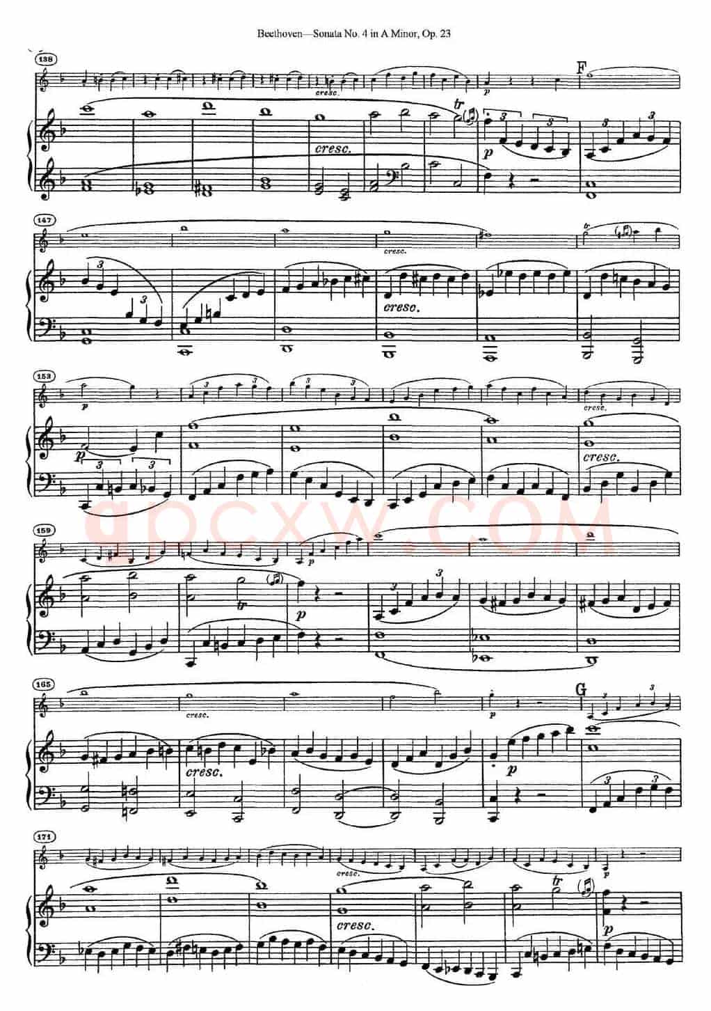 Violin Sonata No.4 in A Minor Op.23（小提琴+钢琴伴奏）