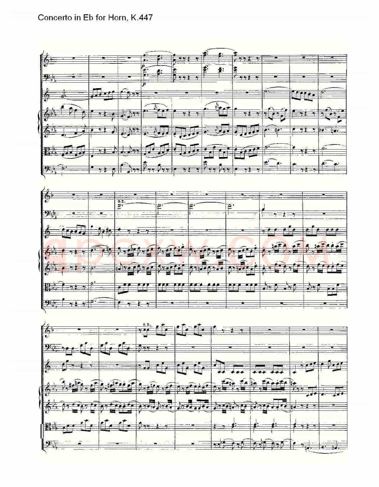 Concerto in Eb for Horn, K.447(Eb调法国号协奏曲, K.447)