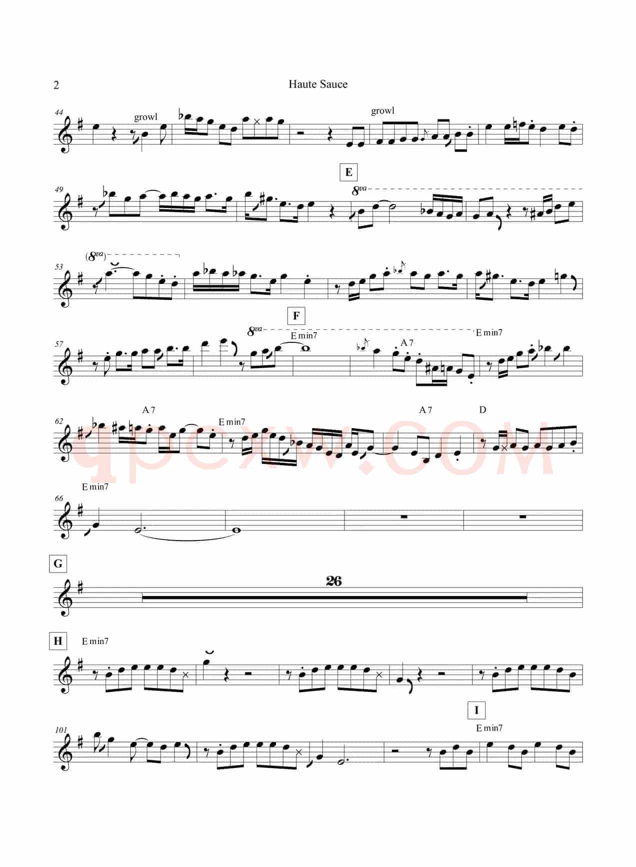 Haute Sauce（中音萨克斯）