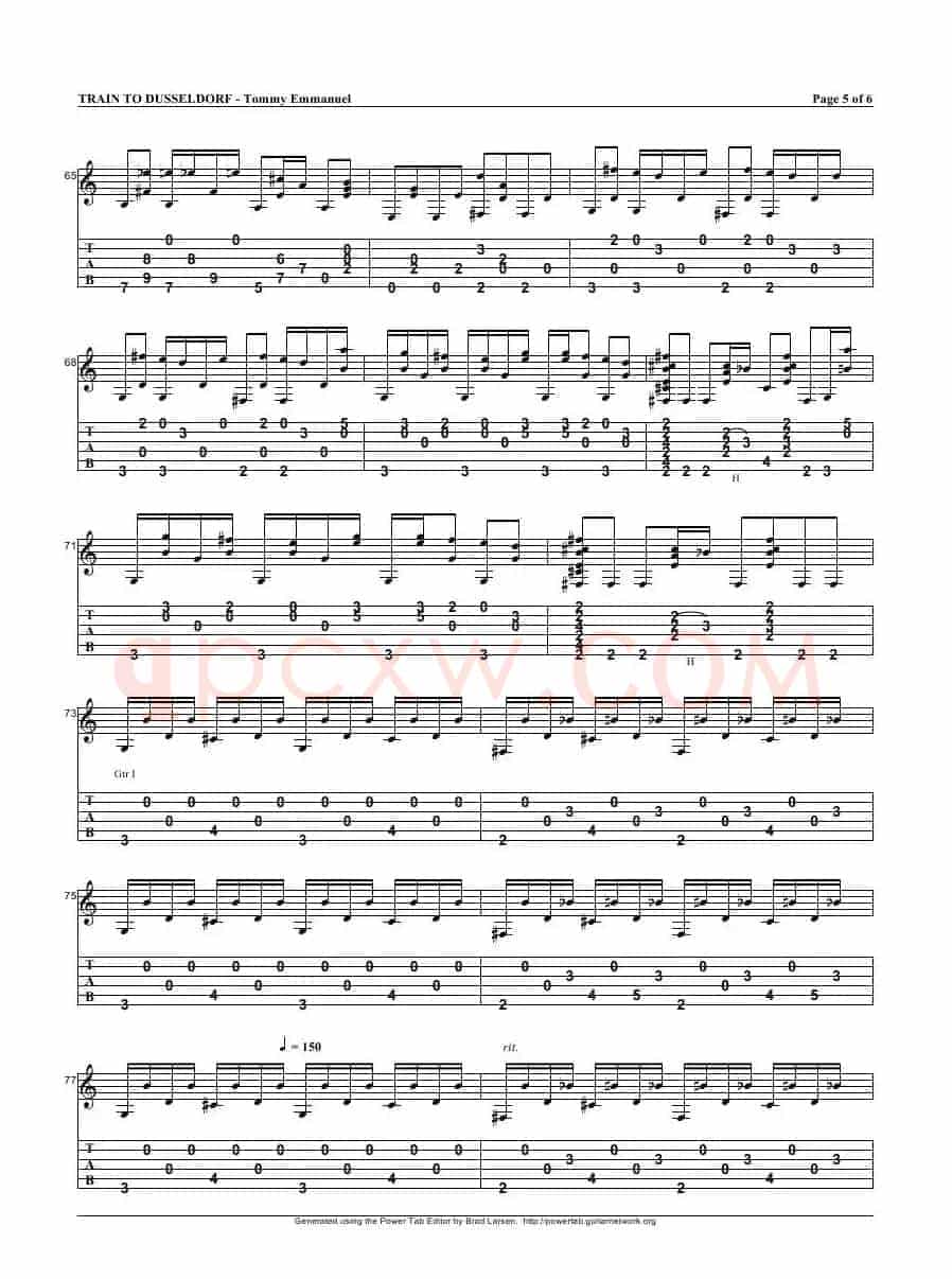 tommy emmanuel：train to dusseldorf（指弹吉它）