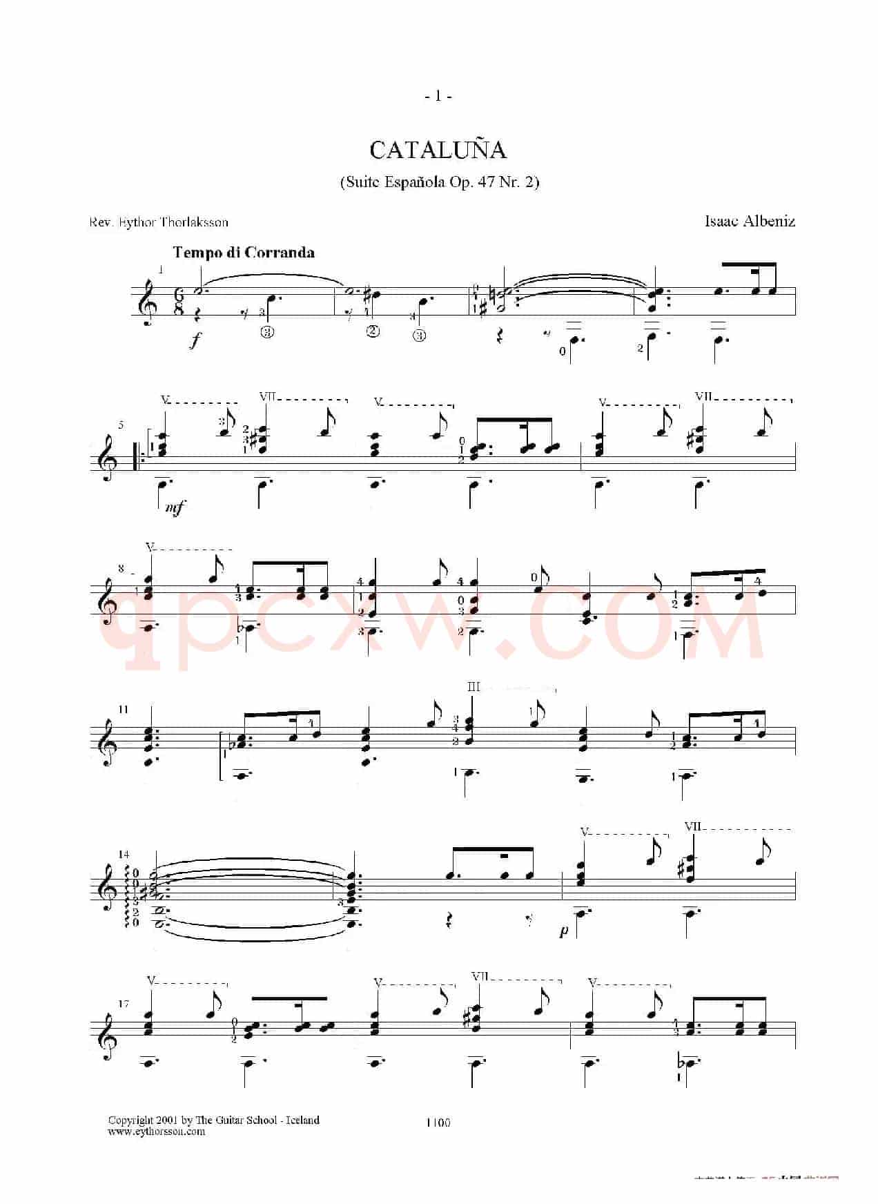 Op.47 Nr.2 Suite Espanola(Canaluna)（古典吉他）