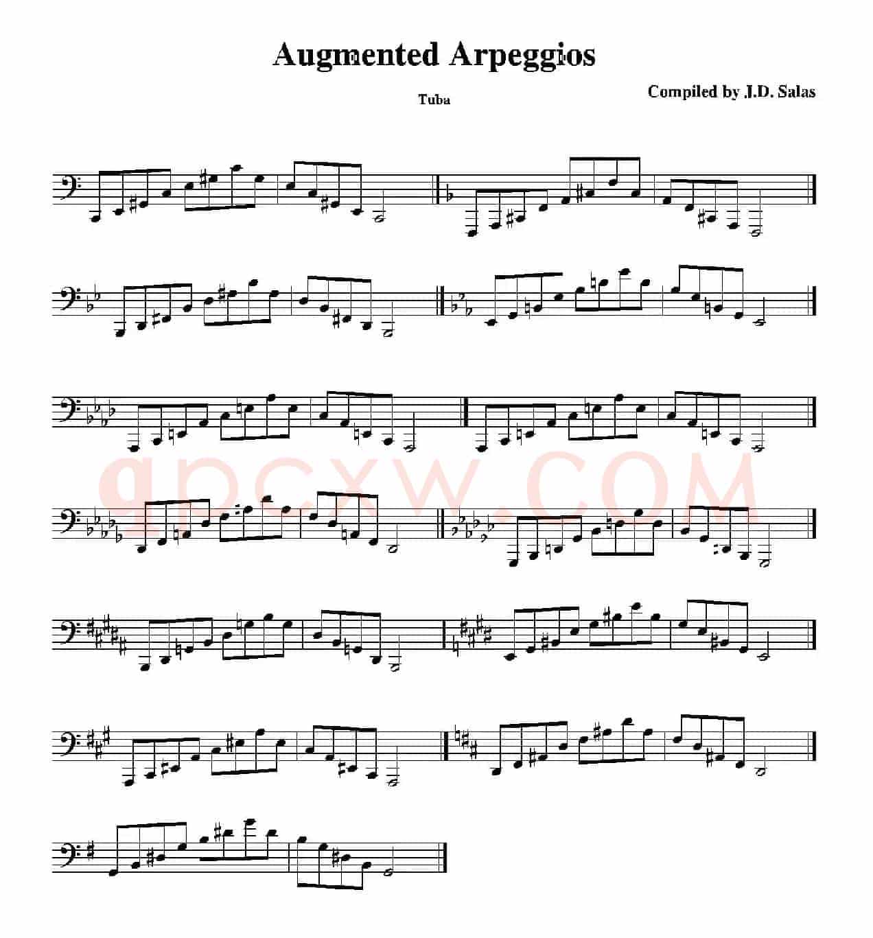 Augmented Arpeggios - Tuba（大号练习教材选曲）