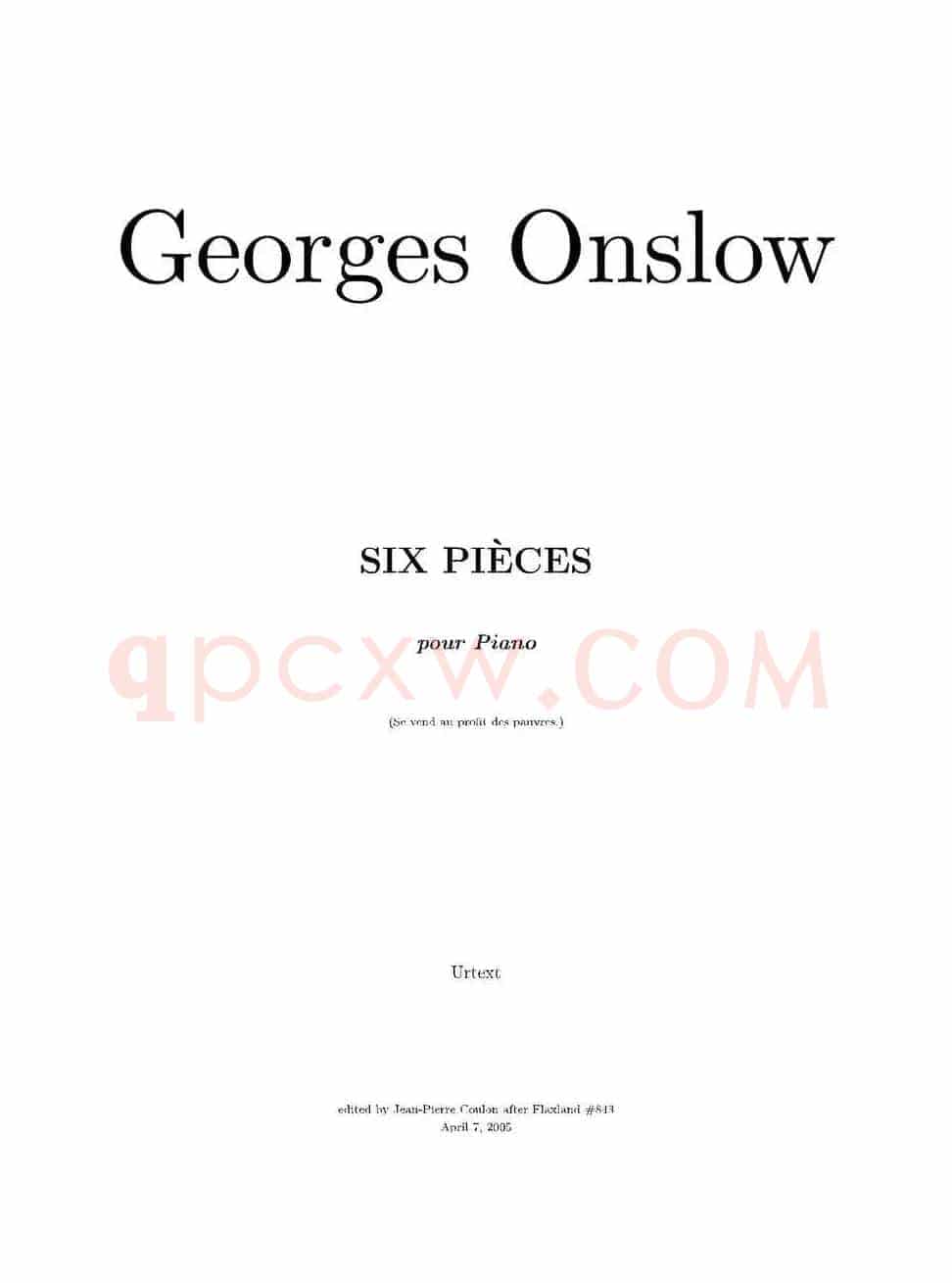 Six Pieces（6首钢琴小品·Ⅲ）