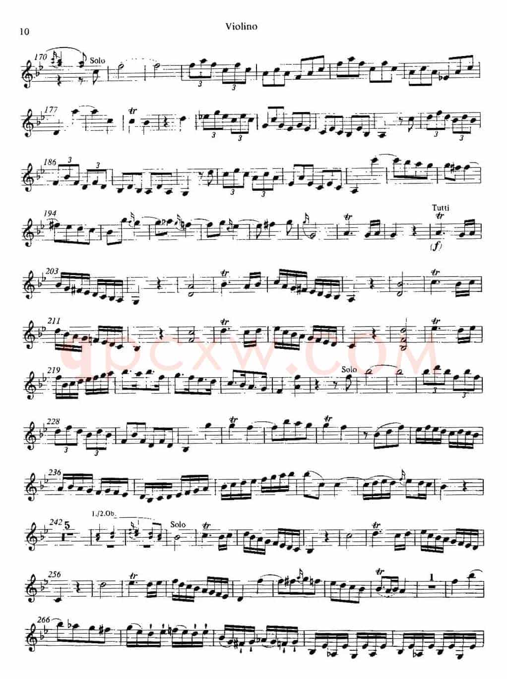 降B大调第一小提琴协奏曲 KV207